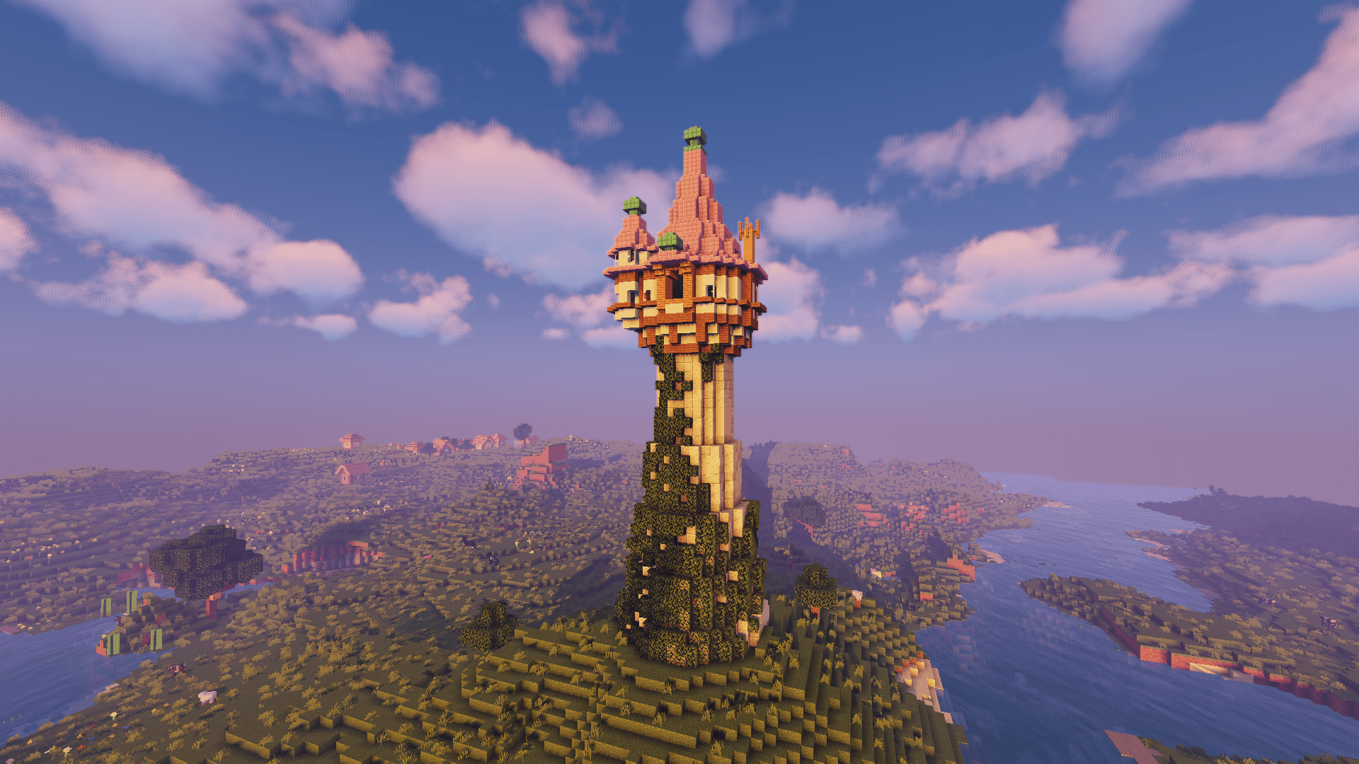 1920x1080 I tried making a Rapunzel tower. : r