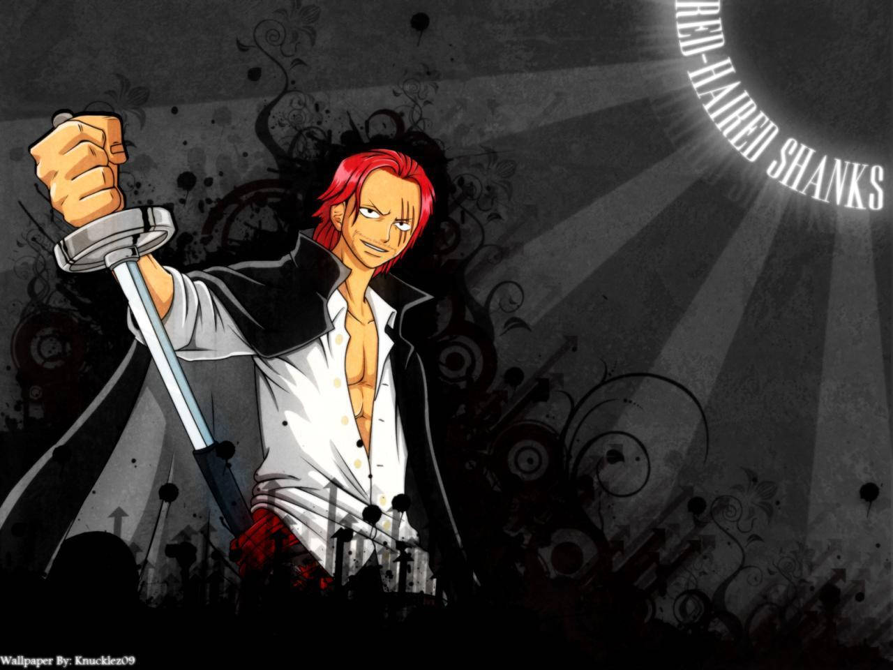 1280x960 Confident Shanks One Piece Wallpaper