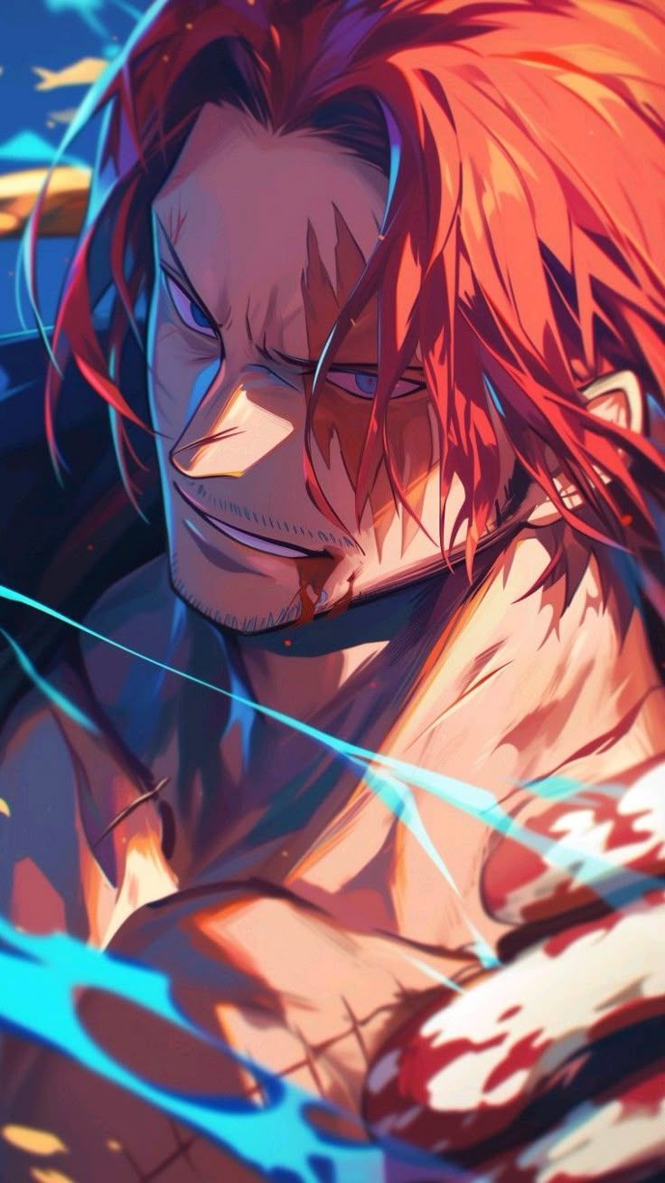 736x1308 red haired shanks, akagami shanks