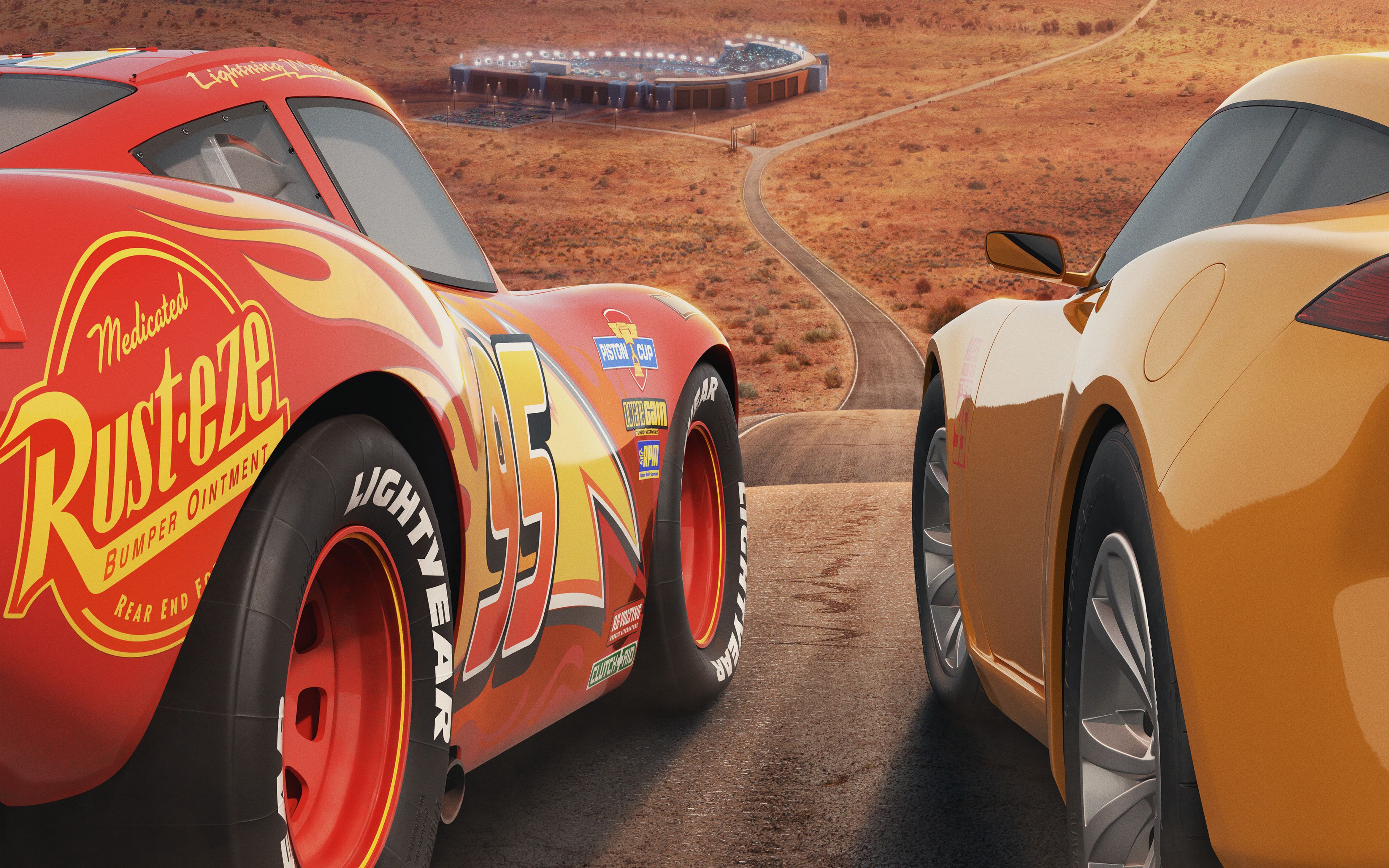 3840x2400 Cars 3 Lightning McQueen Cruz Ramirez
