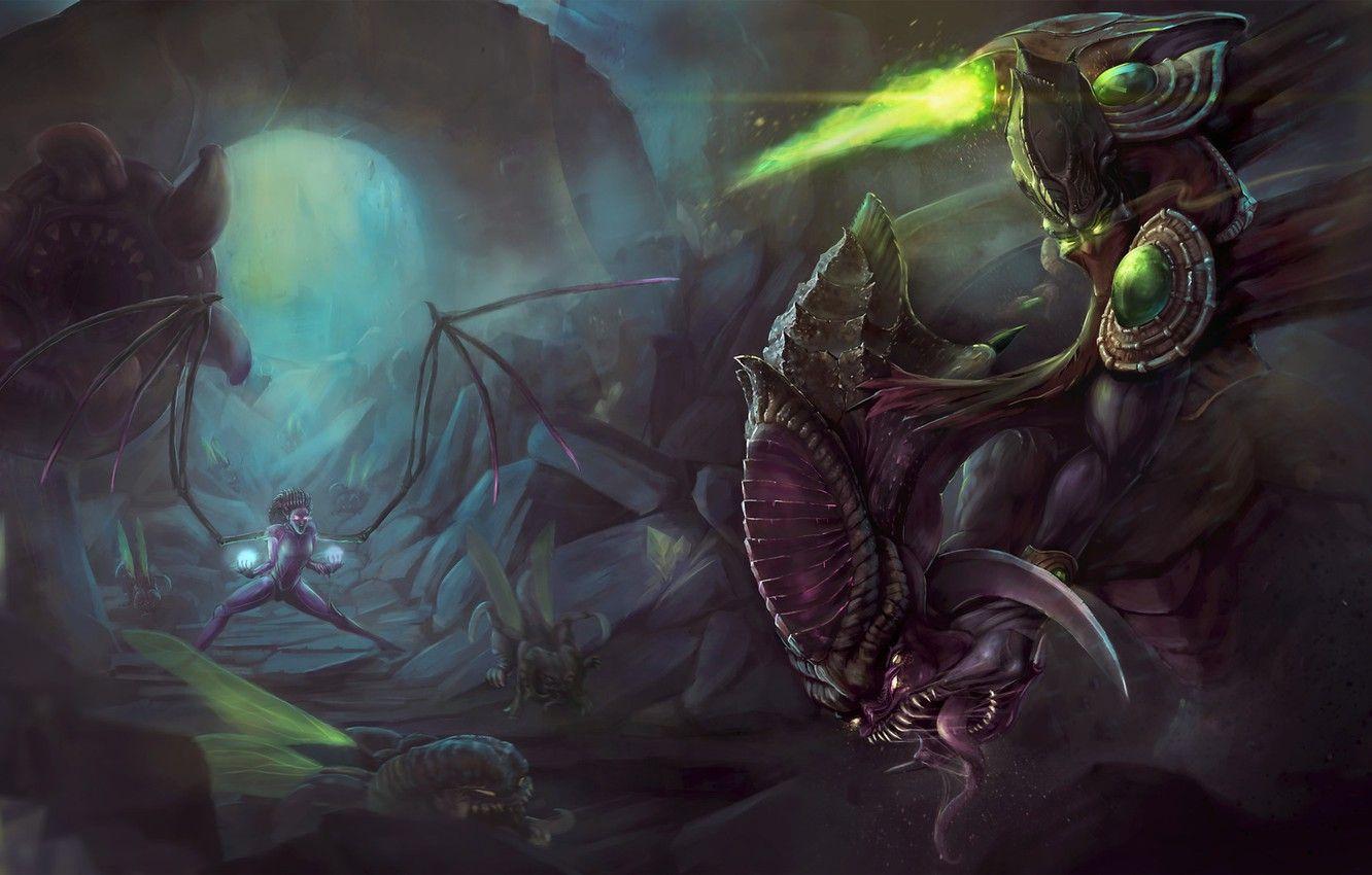 1332x850 Wallpaper Girl, Figure, Sarah, Blizzard, Art, Sarah, Protoss