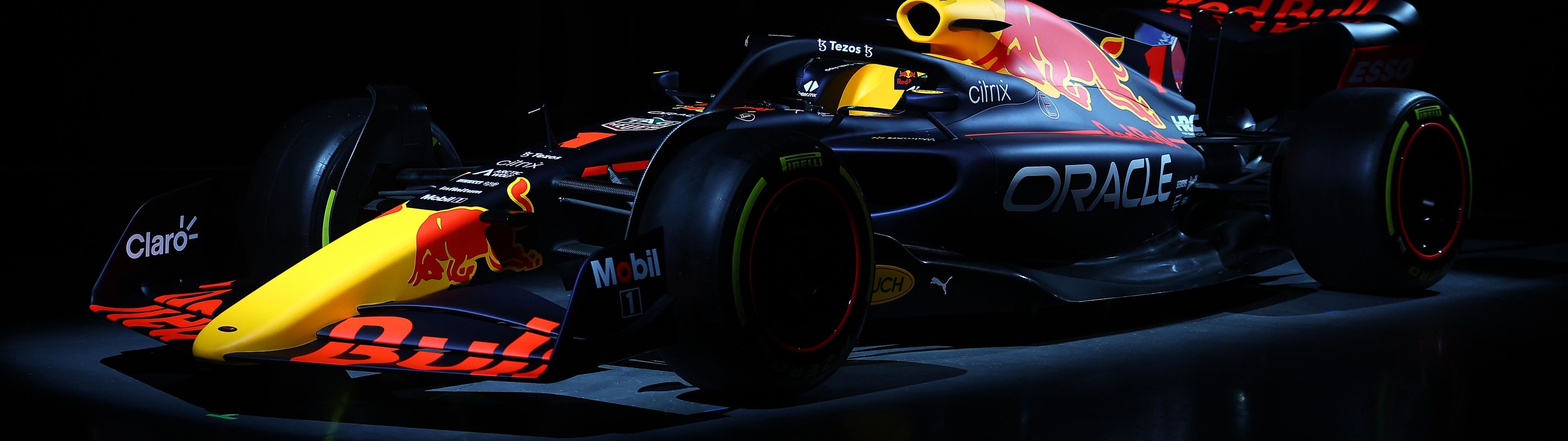 3840x1080 Red Bull RB18 Wallpaper 4K, Red Bull Racing RB18