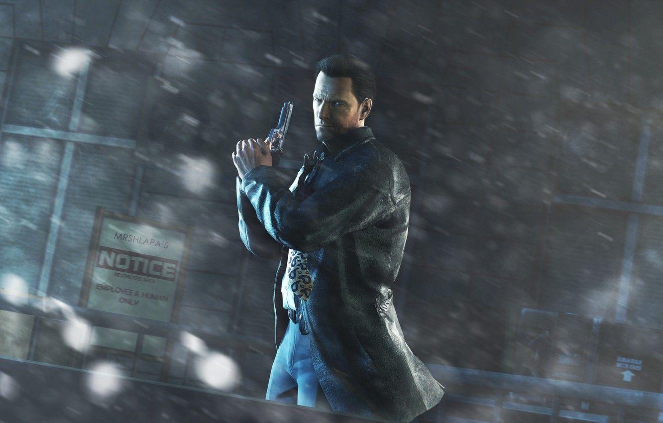 1332x850 Wallpaper winter, snow, gun, detective, Rockstar, Max Payne 3