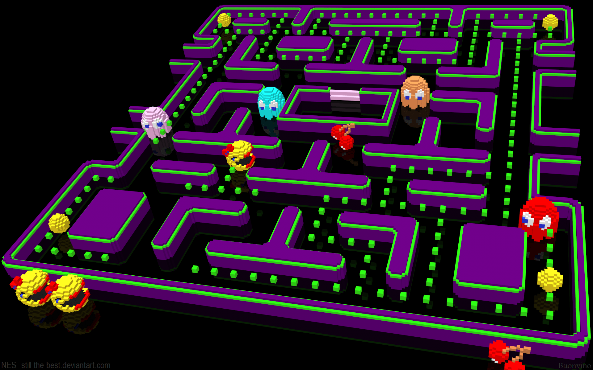 1920x1200 Pacman Wallpaper