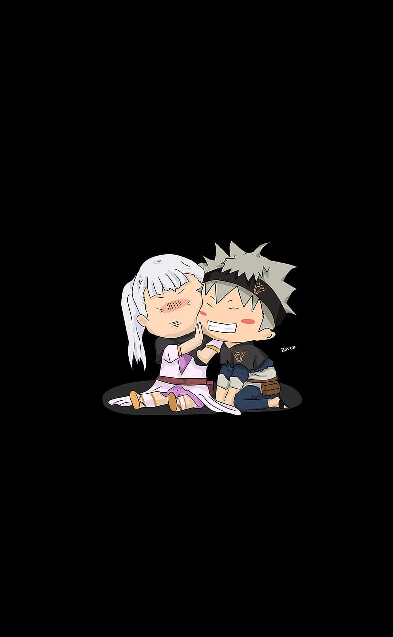 800x1295 Asta x noelle, black clover, chibi, HD phone wallpaper
