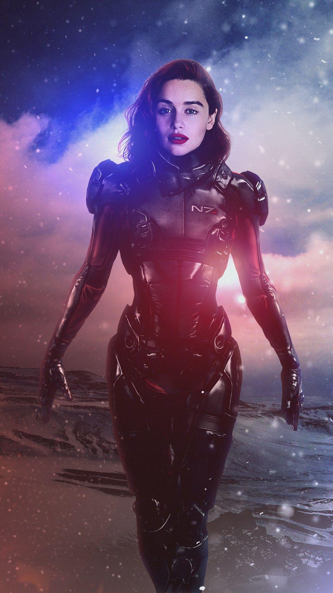 1080x1920 Master Chief Emilia Clarke 4K Wallpaper. HD Wallpaper