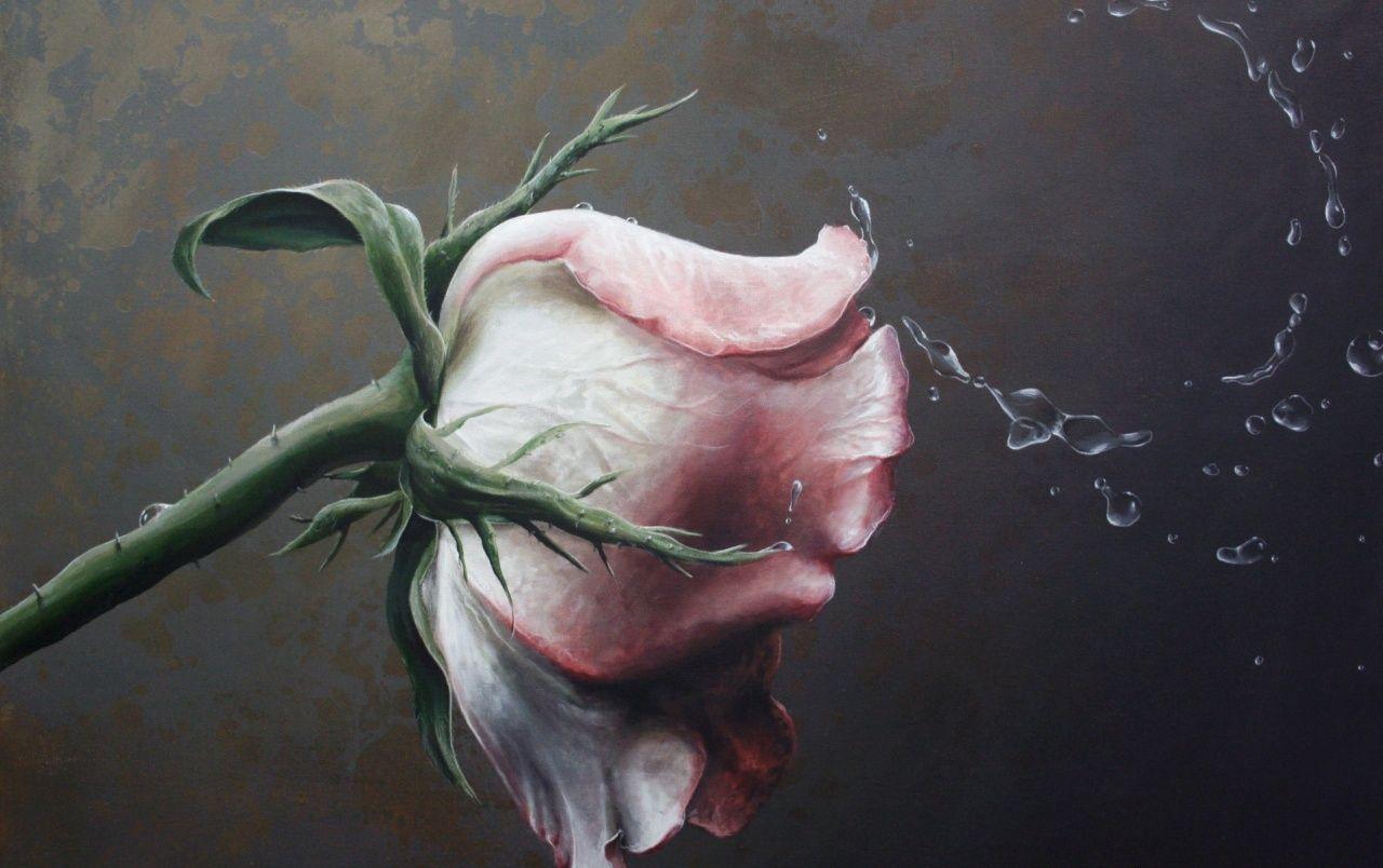 1280x804 Painting Rose Still Life wallpaper. Painting Rose Still