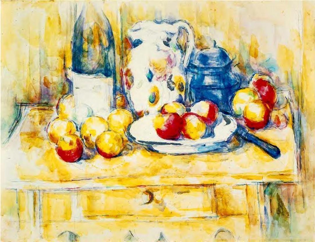 1082x832 Watercolor Still Life Wallpaper