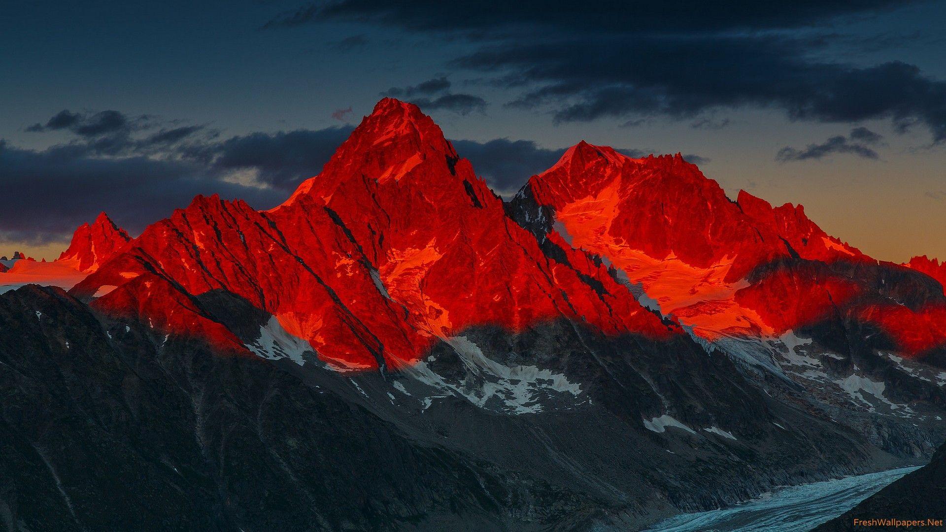 1920x1080 Mountain At Night ❤ 4k HD Desktop Wallpaper For 4k
