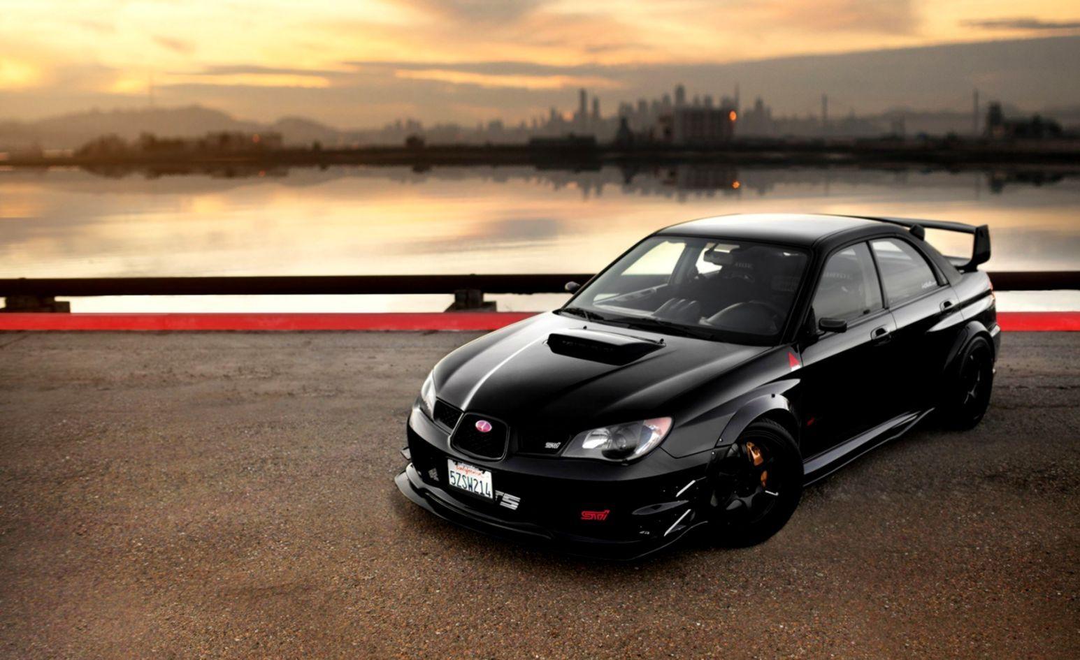 1545x945 Subaru Impreza Black Car Tuning HD Wallpaper