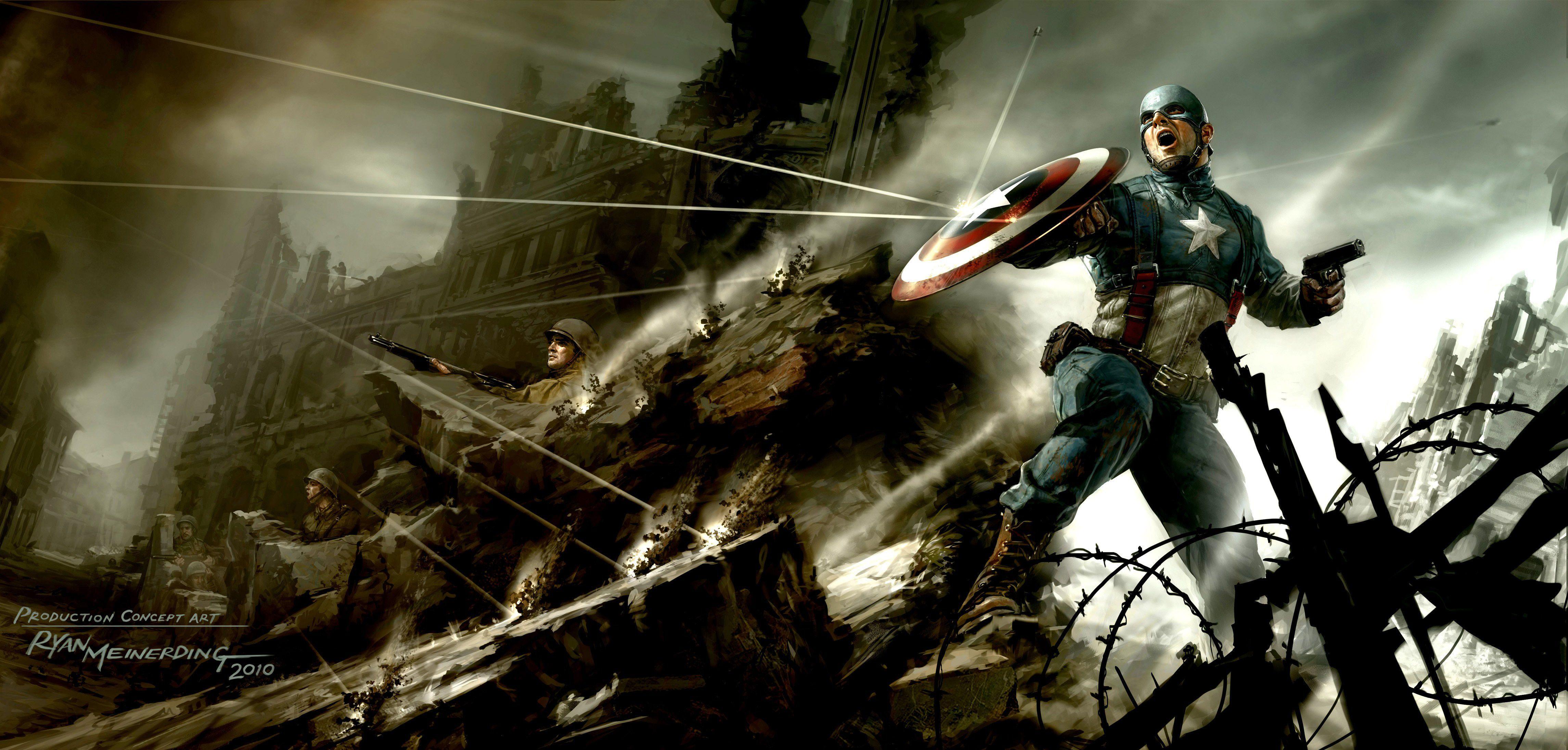 4582x2190 Captain America The First Avenger Artwork, HD Superheroes