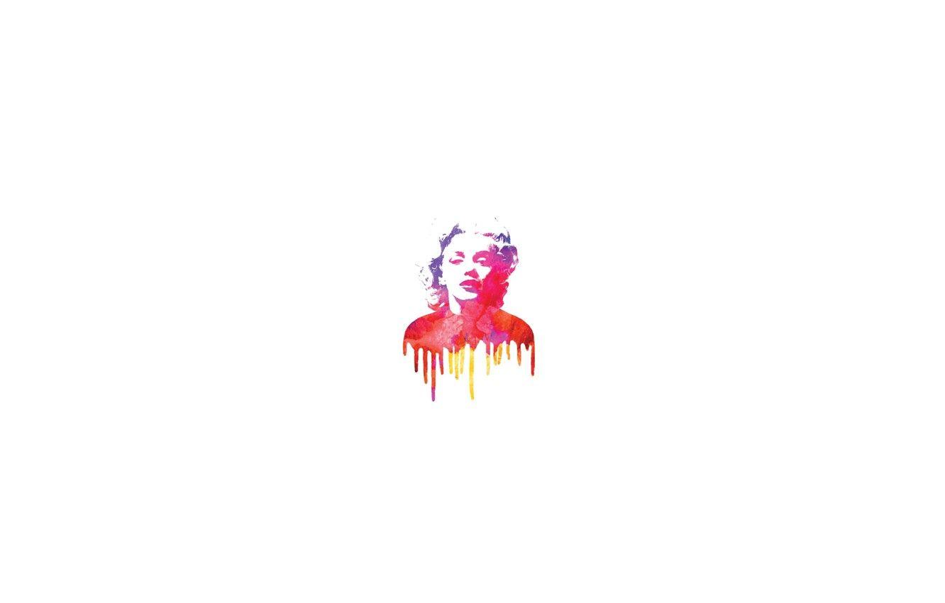 1332x850 Wallpaper white, background, blot, Minimalism, Marilyn