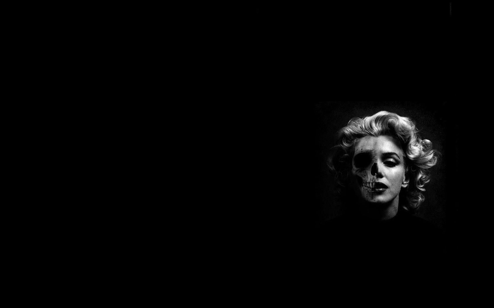 1680x1050 Marilyn Monroe skeleton wallpaper