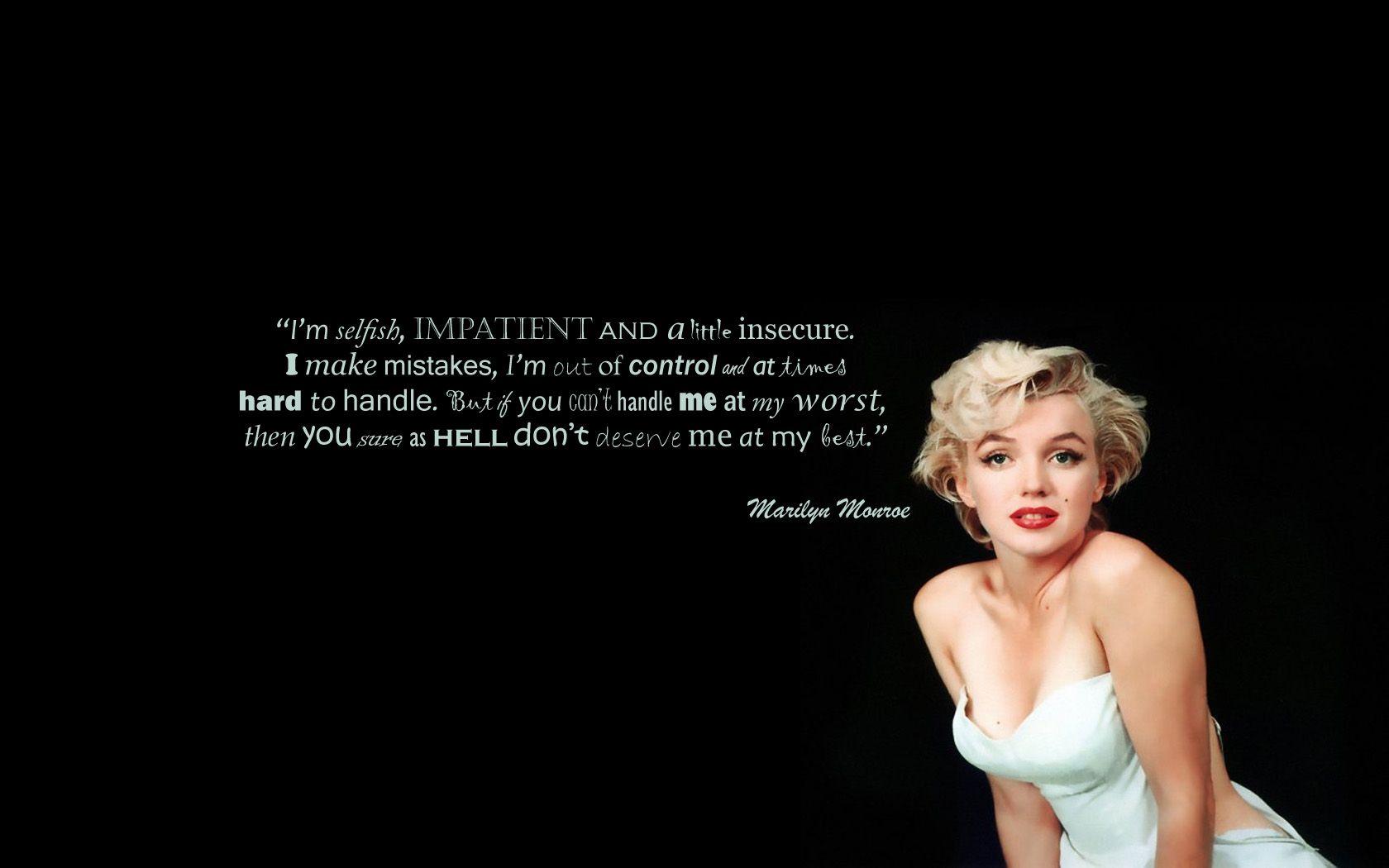 1680x1050 Marilyn Monroe Quotes Wallpaper