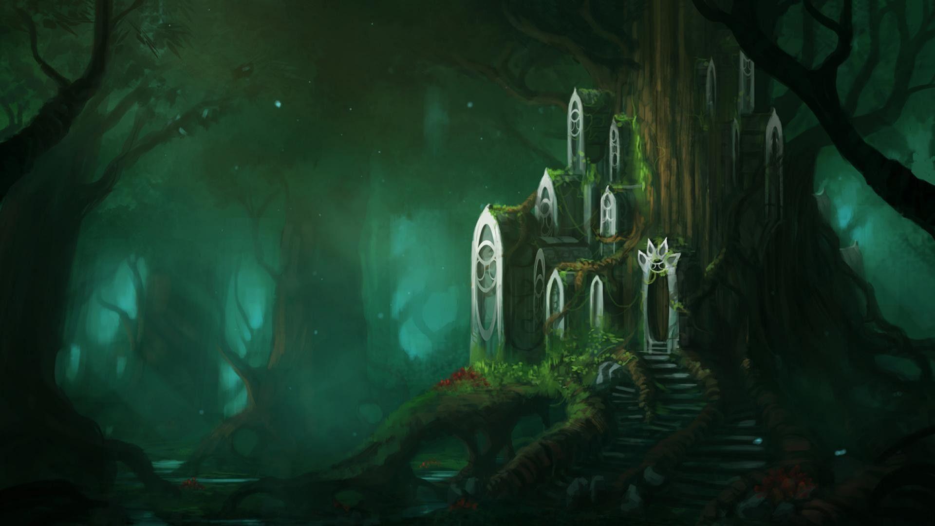 1920x1080 Fantasy Forest Wallpaper