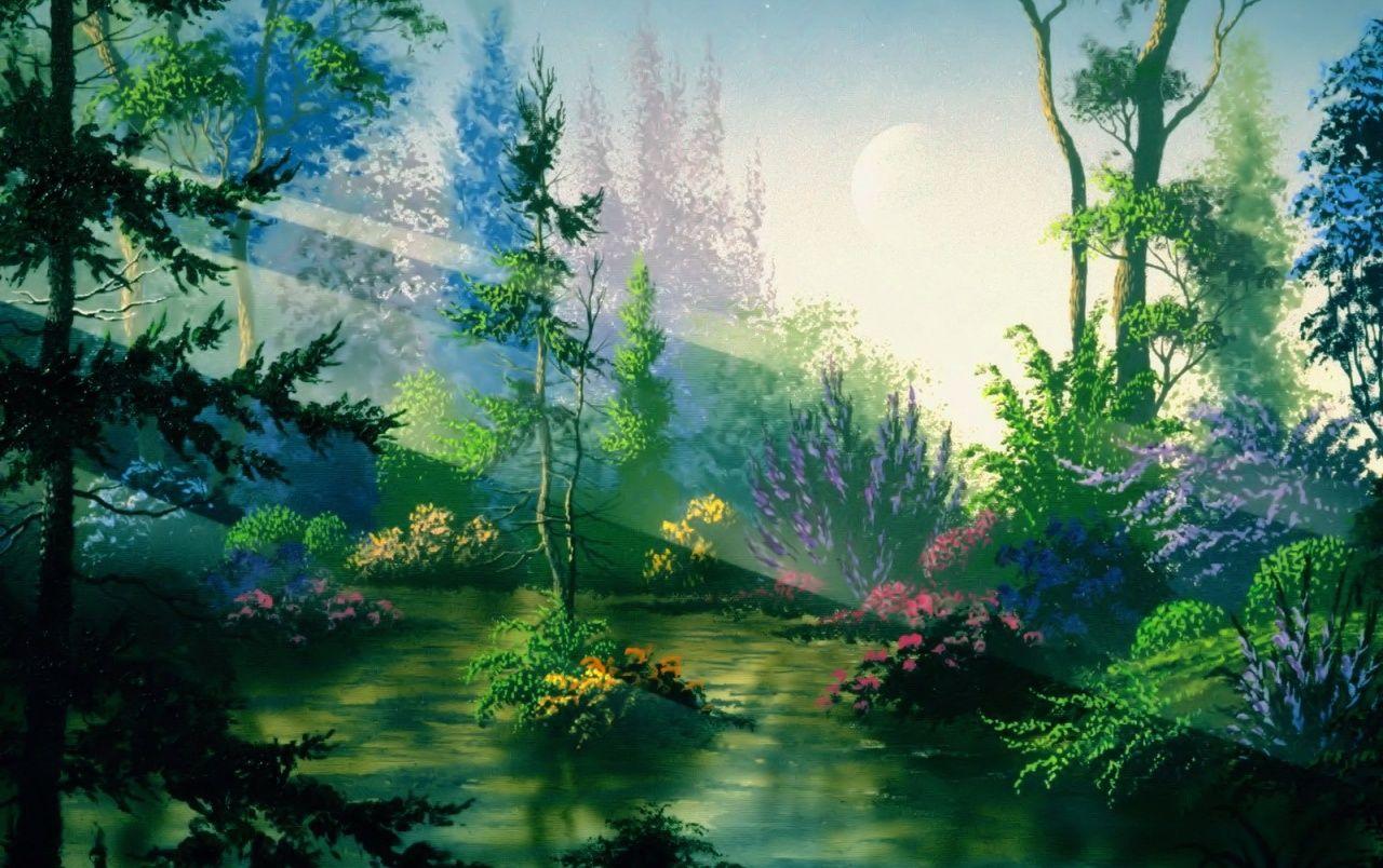 1280x804 Fantasy forest wallpaper. Fantasy forest