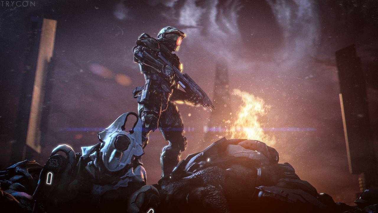 1280x720 Wallpaper Master Chief, Halo, 4K, Creative Graphics