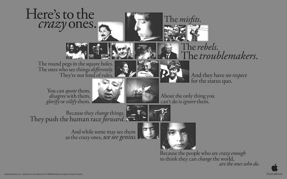 1200x750 Think Different: Here's to the Crazy Ones