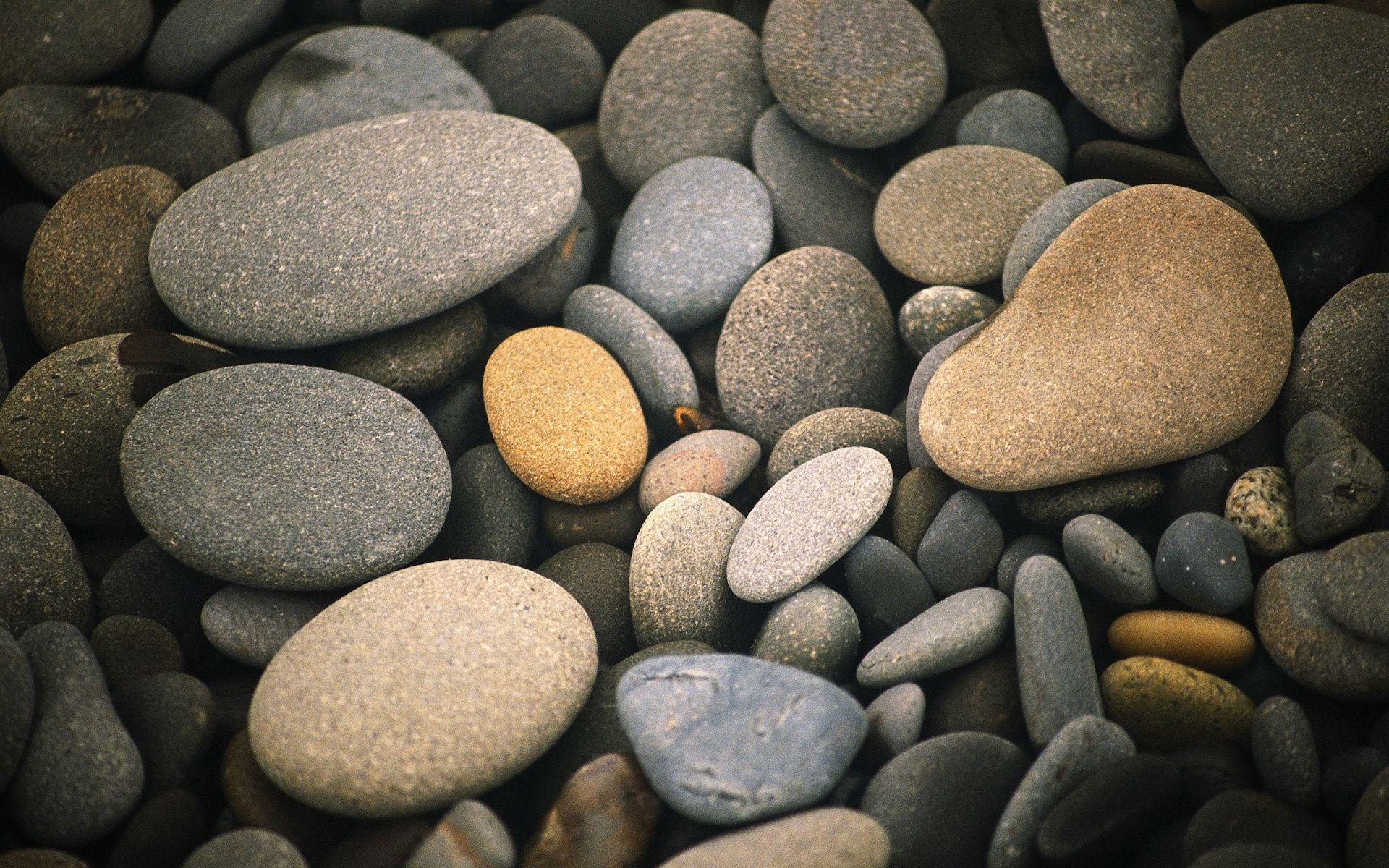 Pebbles Wallpaper 4K, Stones, Seashore, Foggy, Mist, #305