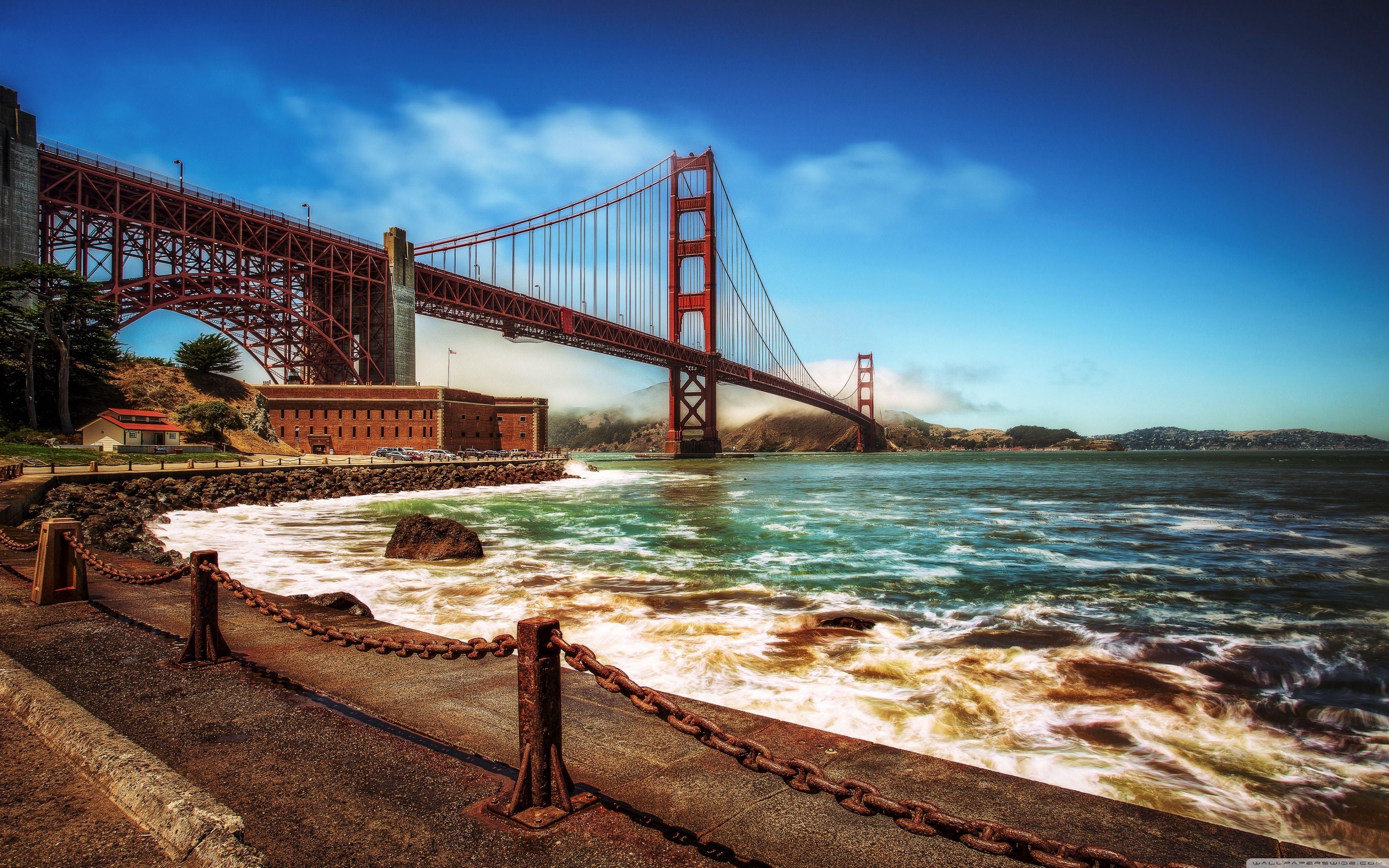 Golden Gate Bridge Sunrise San Francisco Wallpaper San - Etsy Canada