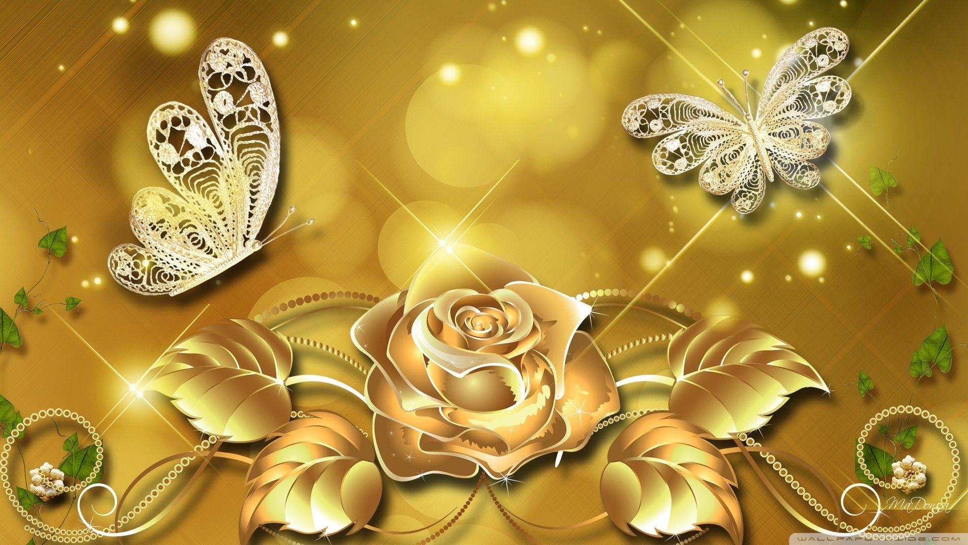 1920x1080 golden rose ❤ 4K HD Desktop Wallpaper for 4K Ultra HD TV