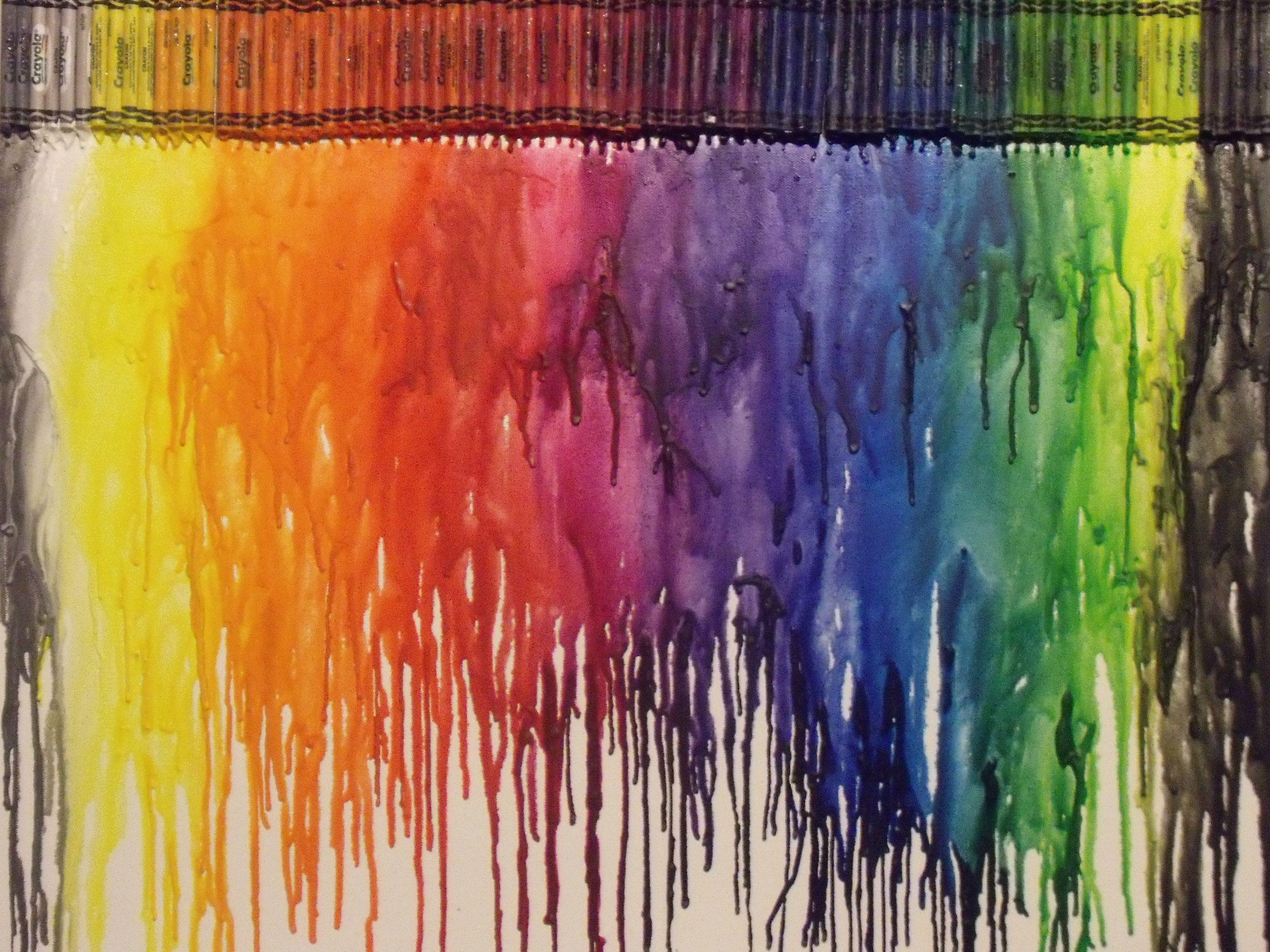 melting crayon background