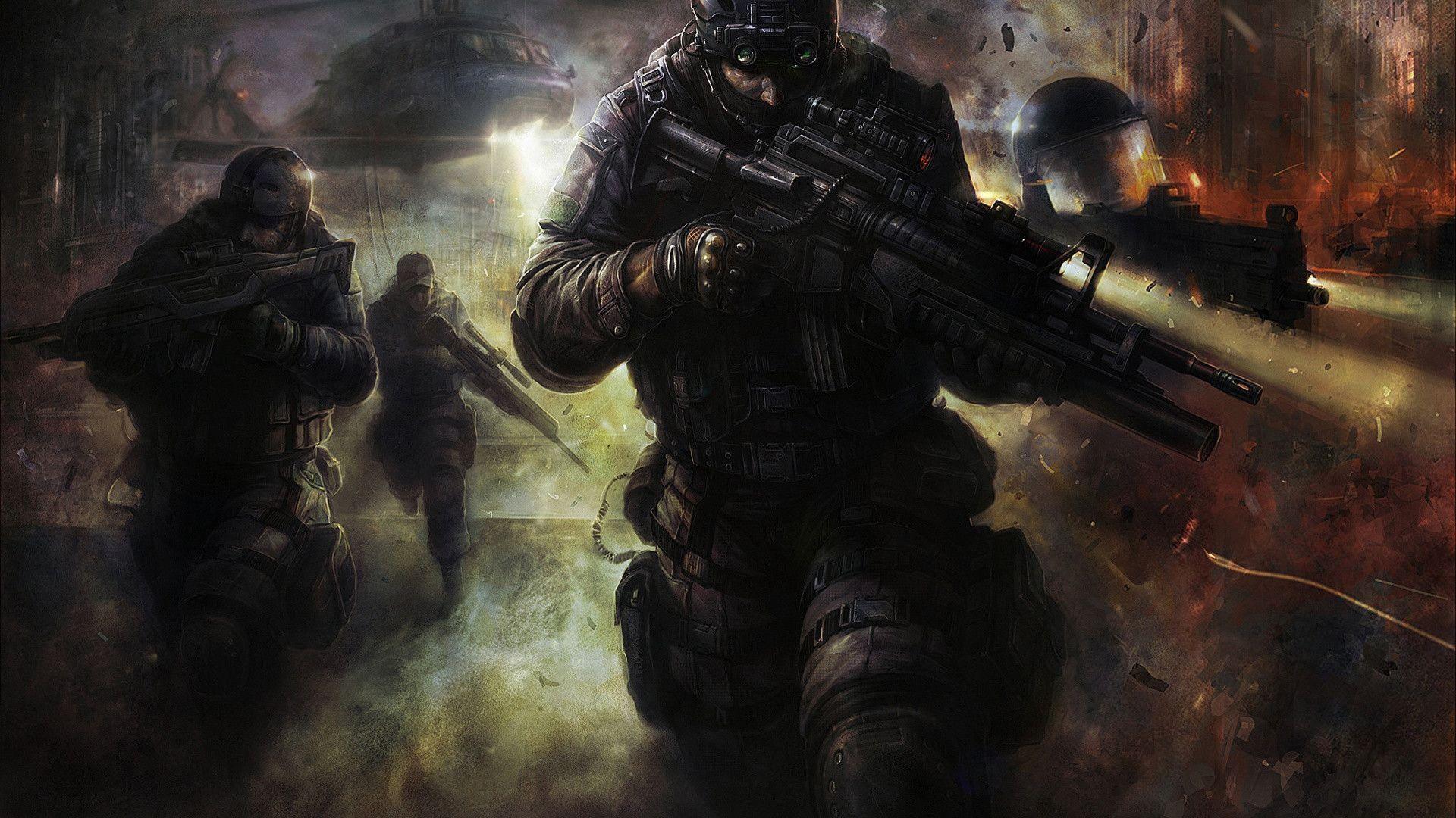 1920x1080 Sci Fi Swat HD Wallpaper
