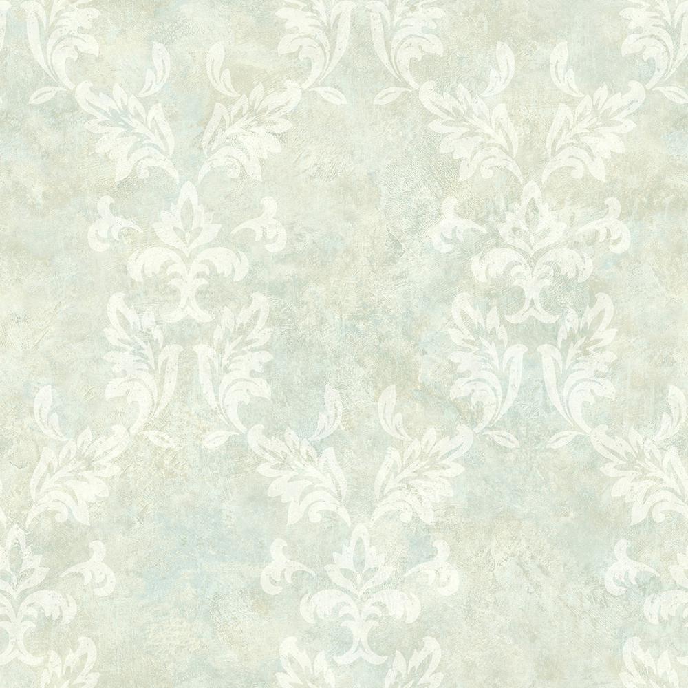 1000x1000 Brewster Bentley Mint Damask Wallpaper ARB67572 Home Depot