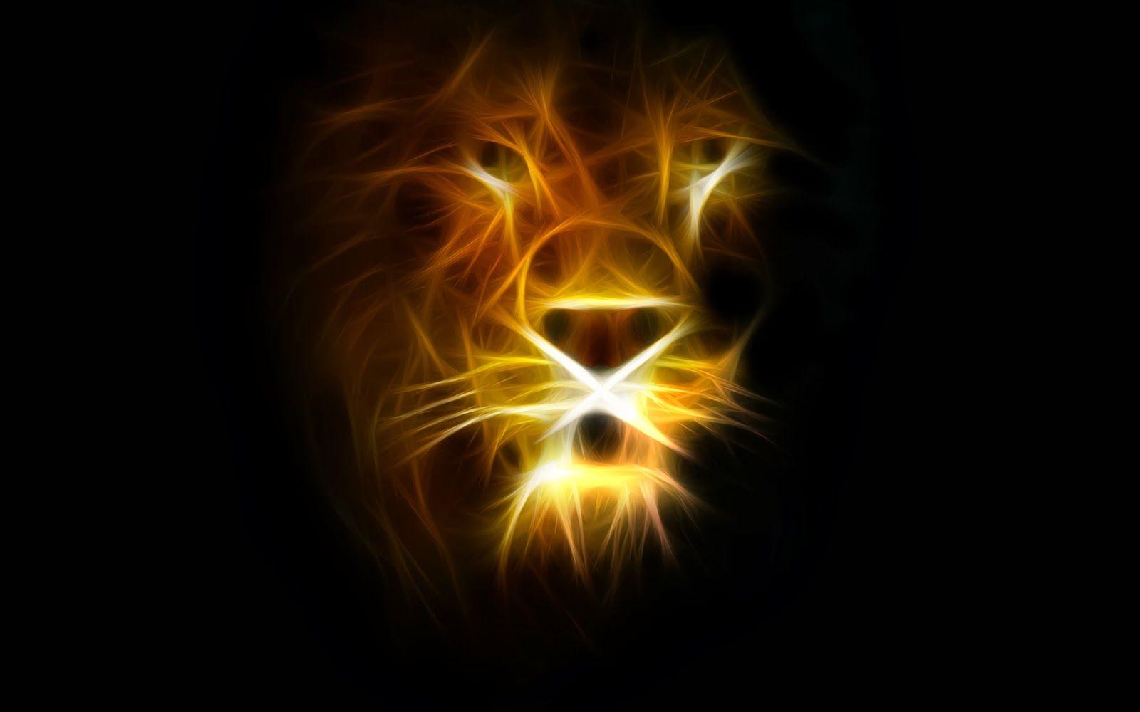 1600x1000 Desktop Lion Art Picture De Fuego Azul, HD