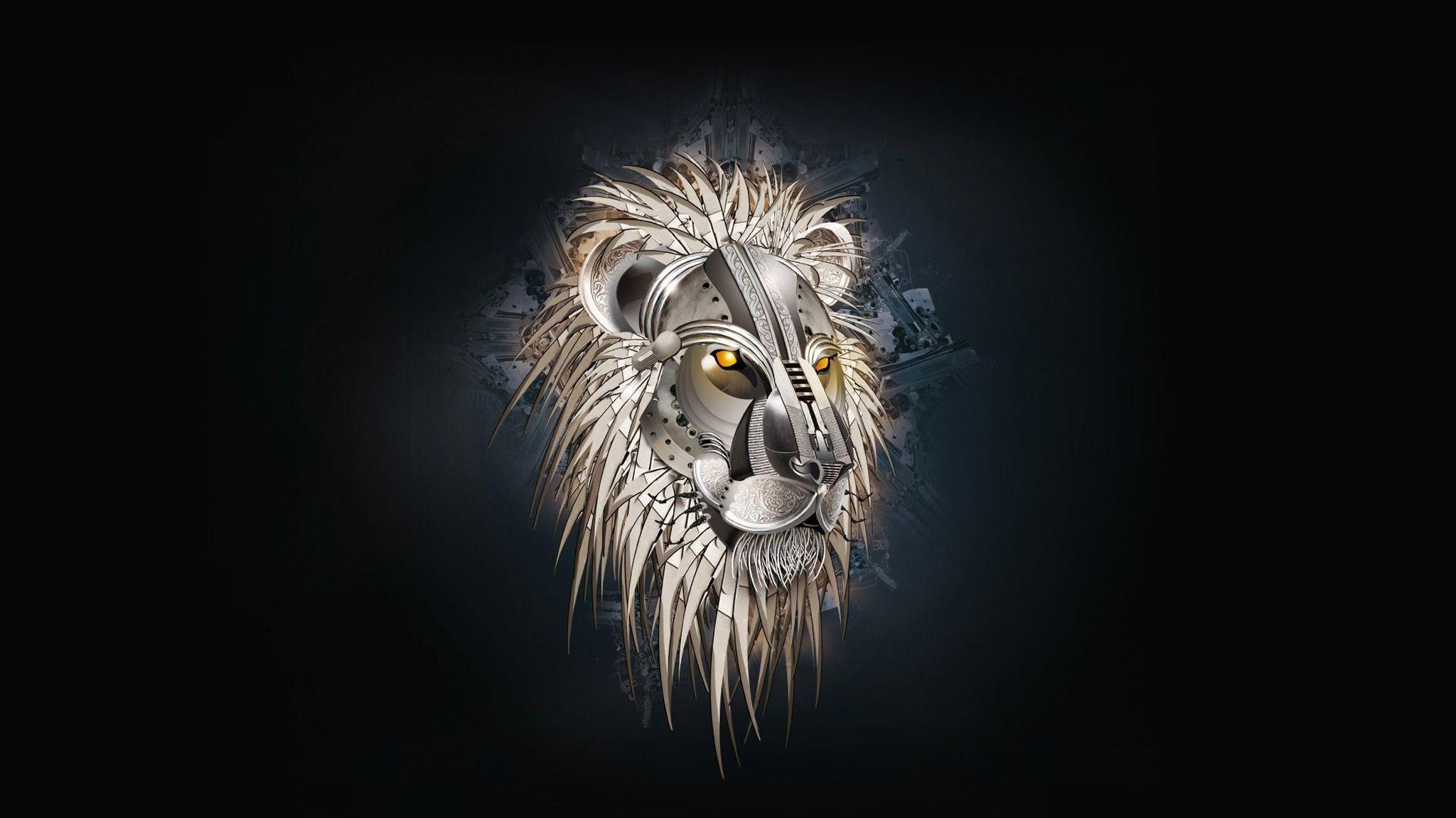 2048x1152 Abstract Lion Desktop Wallpaper 07474