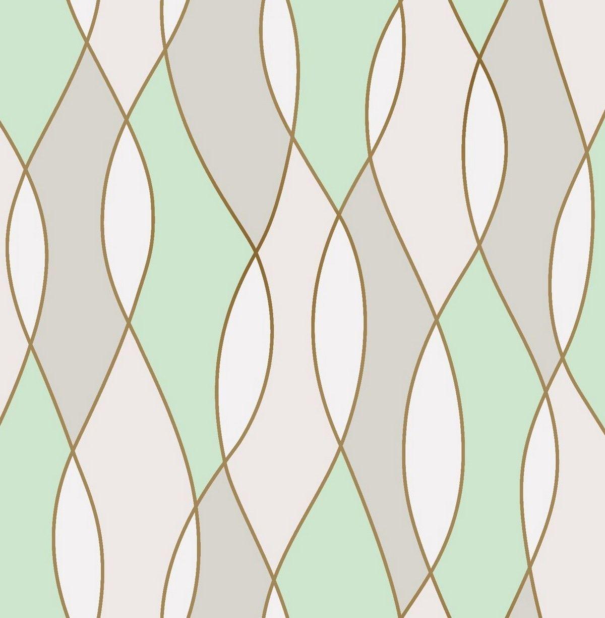 mint and gold wallpaper