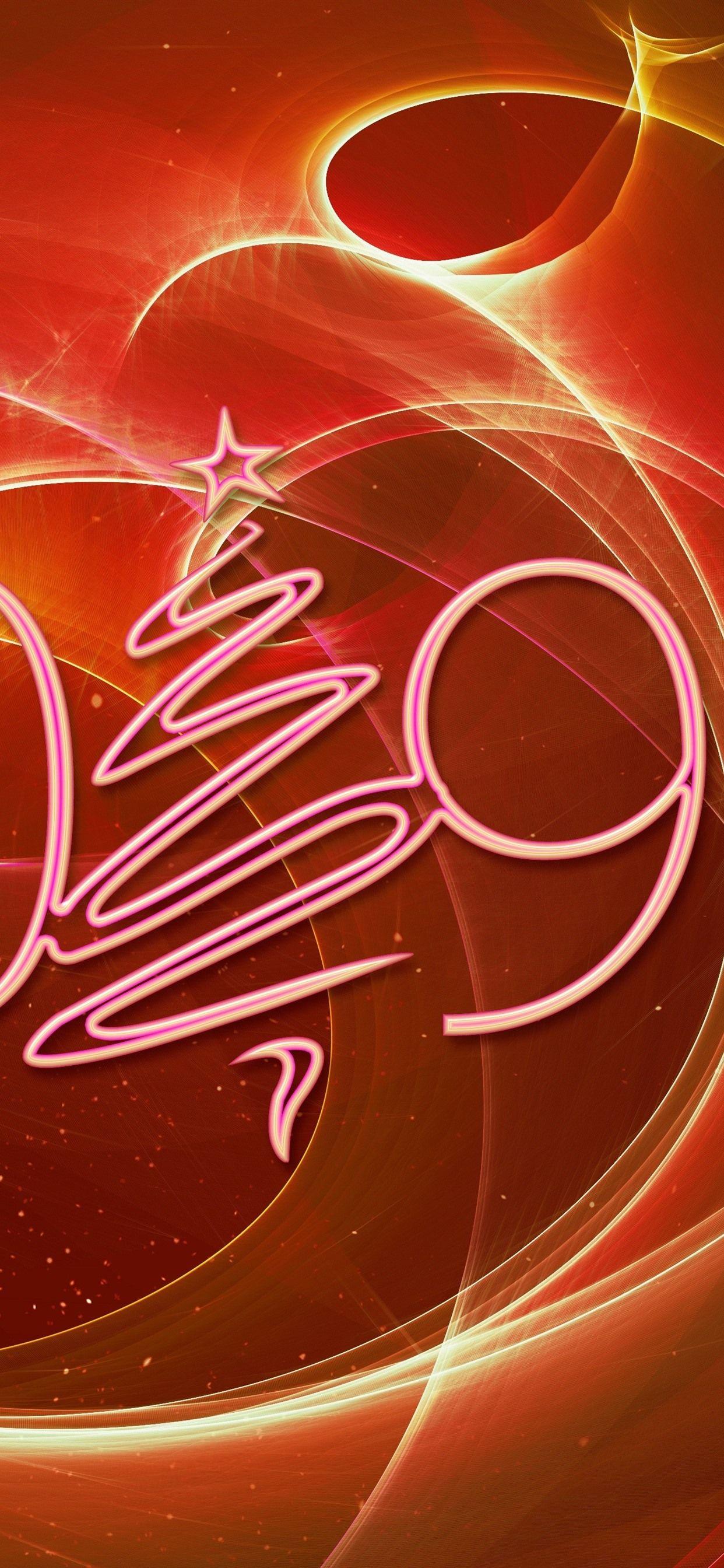 1242x2688 New Year, Christmas tree, creative design, abstract