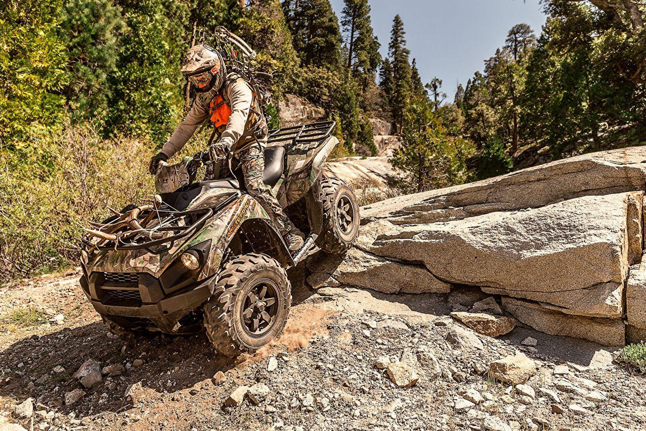 1280x853 Wallpaper Kawasaki ATV Man Helmet stone