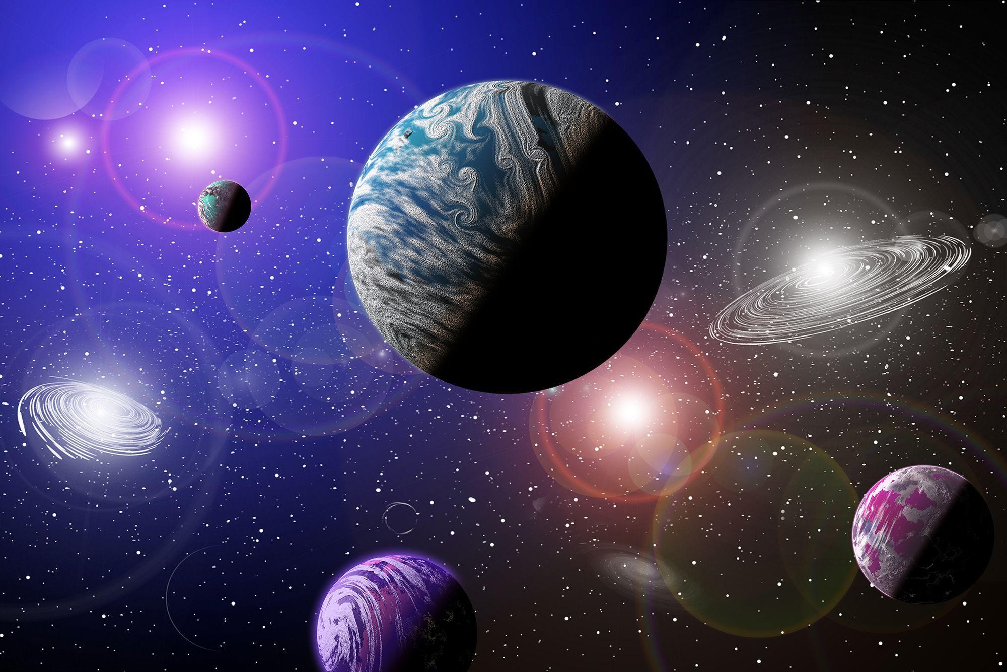 2000x1334 Self adhesive photo wall murals 125cm x 84cm poster art Galaxy