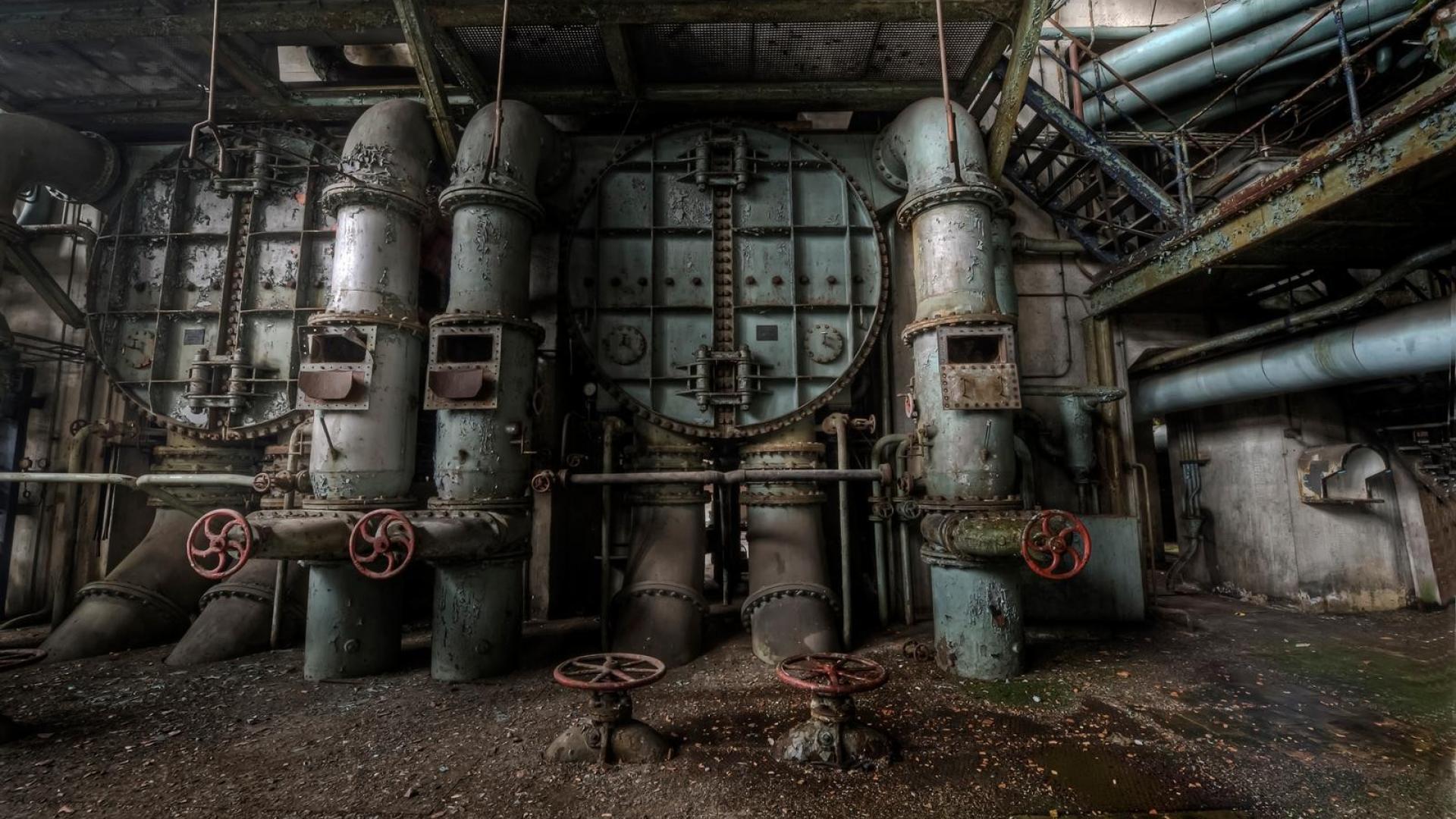 1920x1080 Free download Cityscapes europe machinery abandoned factory