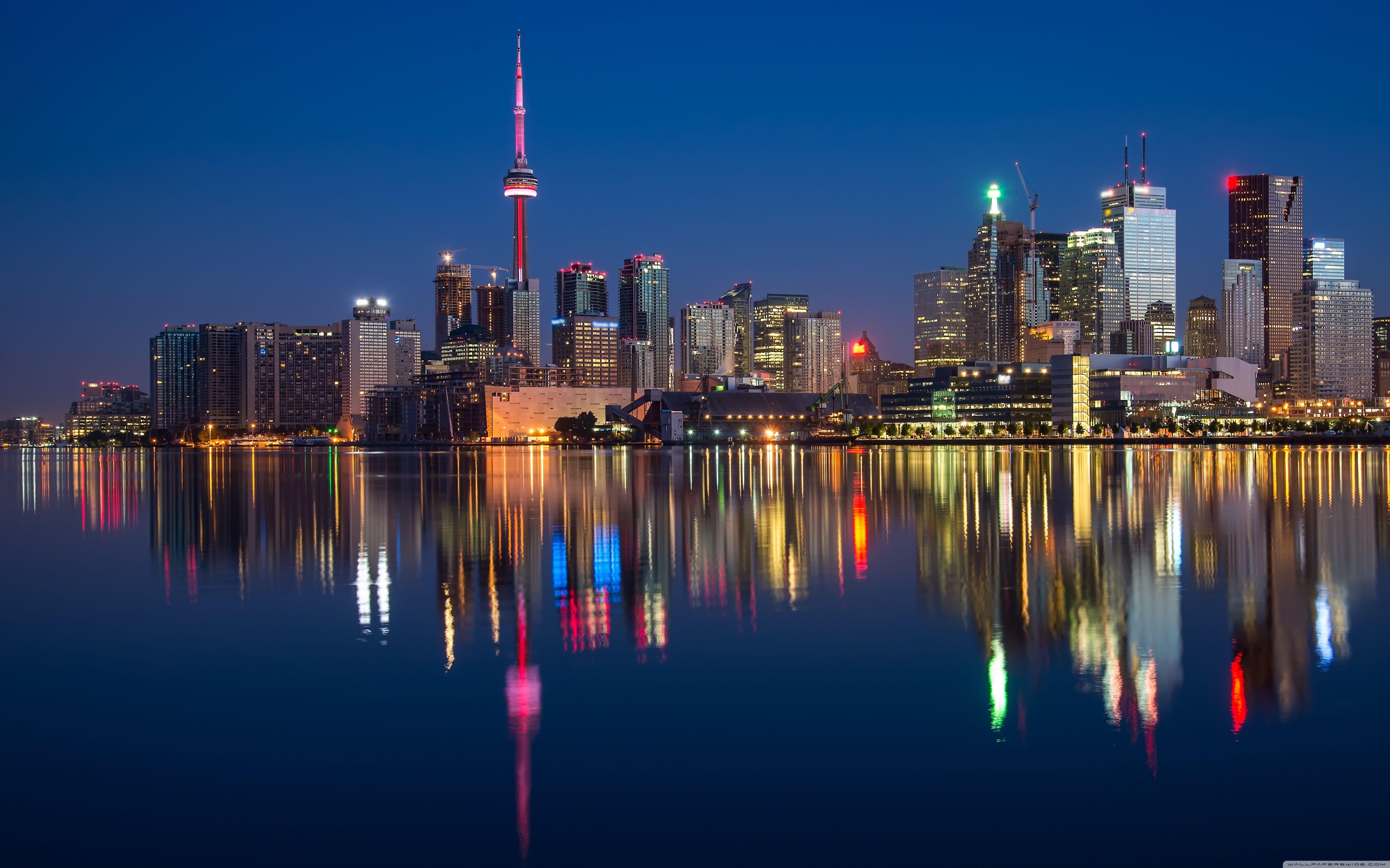 5120x3200 Financial District Toronto at Night ❤ 4K HD Desktop
