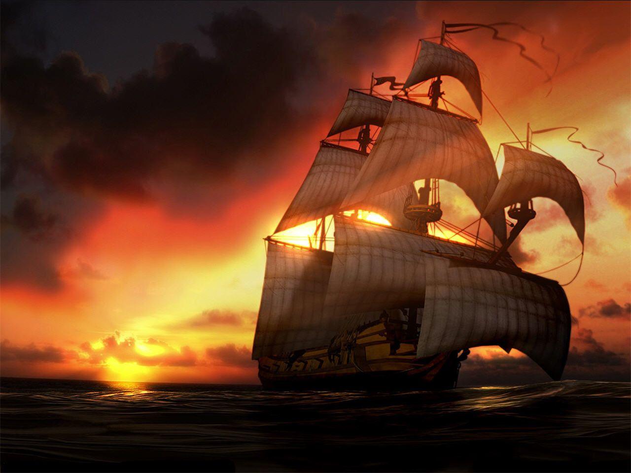 1280x960 Fantasy Ship Wallpaper Background For Pirates, HD