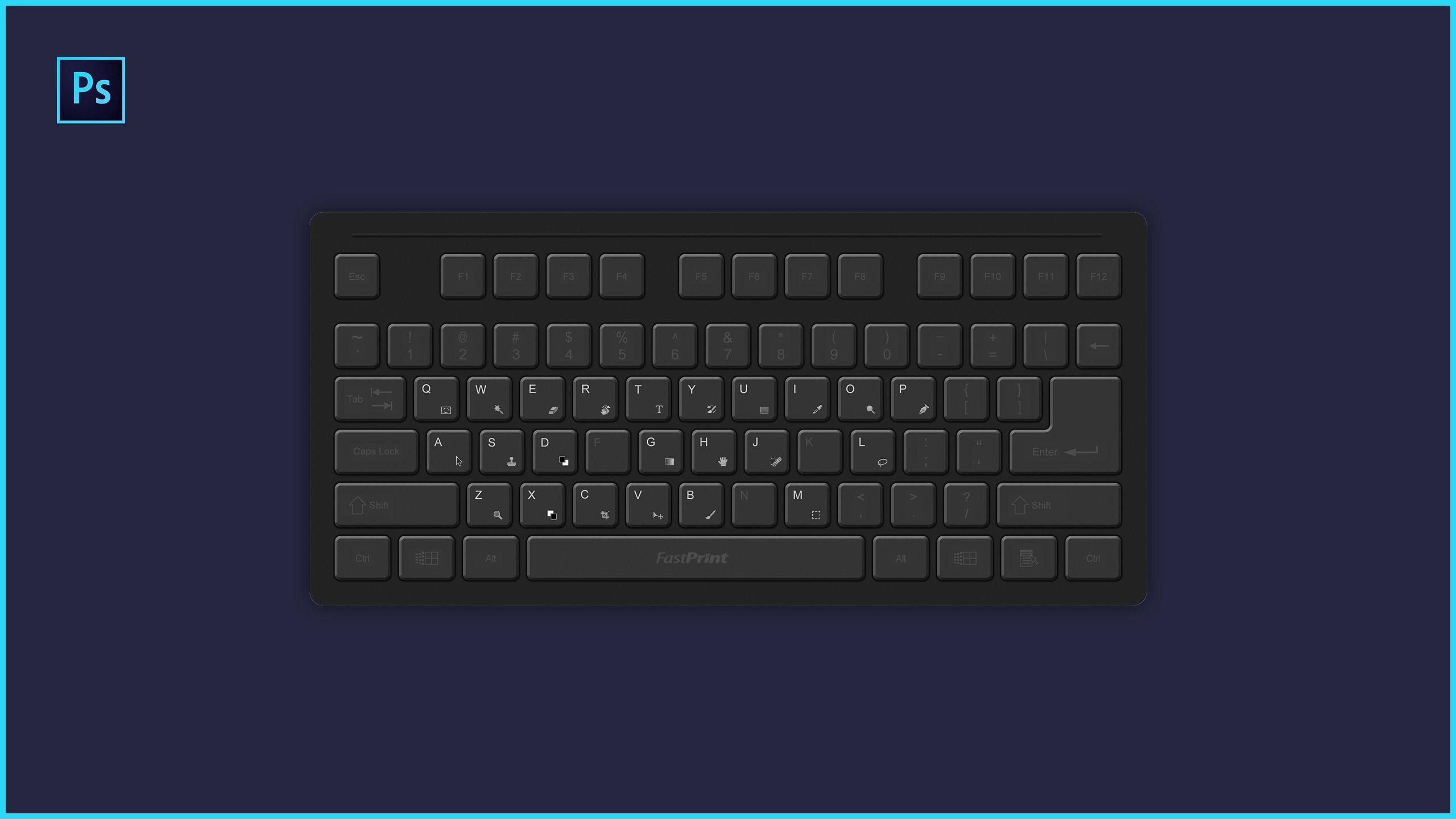 2560x1440 Adobe Photohop, Illustrator and InDesign Shortcuts Wallpaper