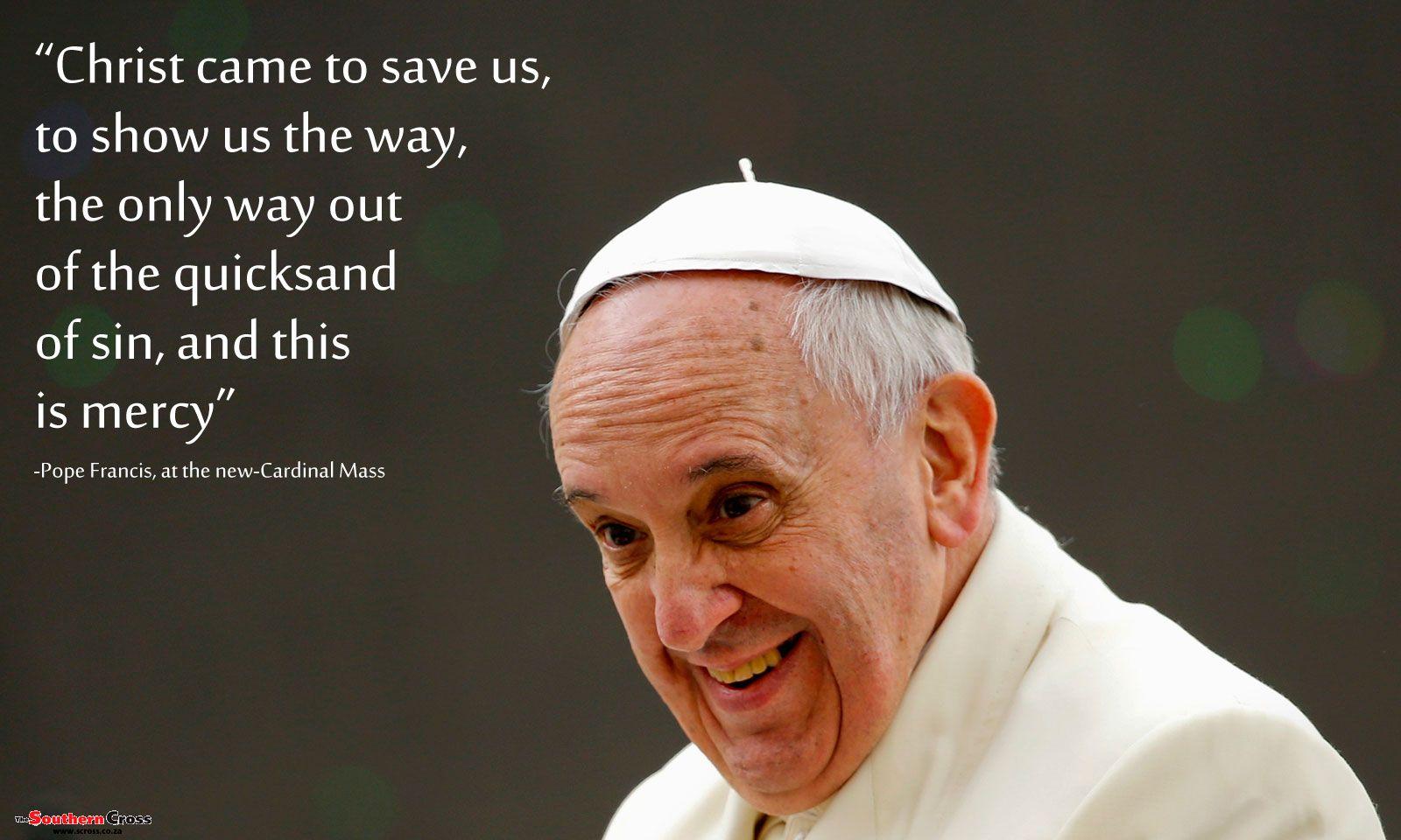 1600x960 Pope Francis 'Christ Saves' Wallpaper Southern Cross
