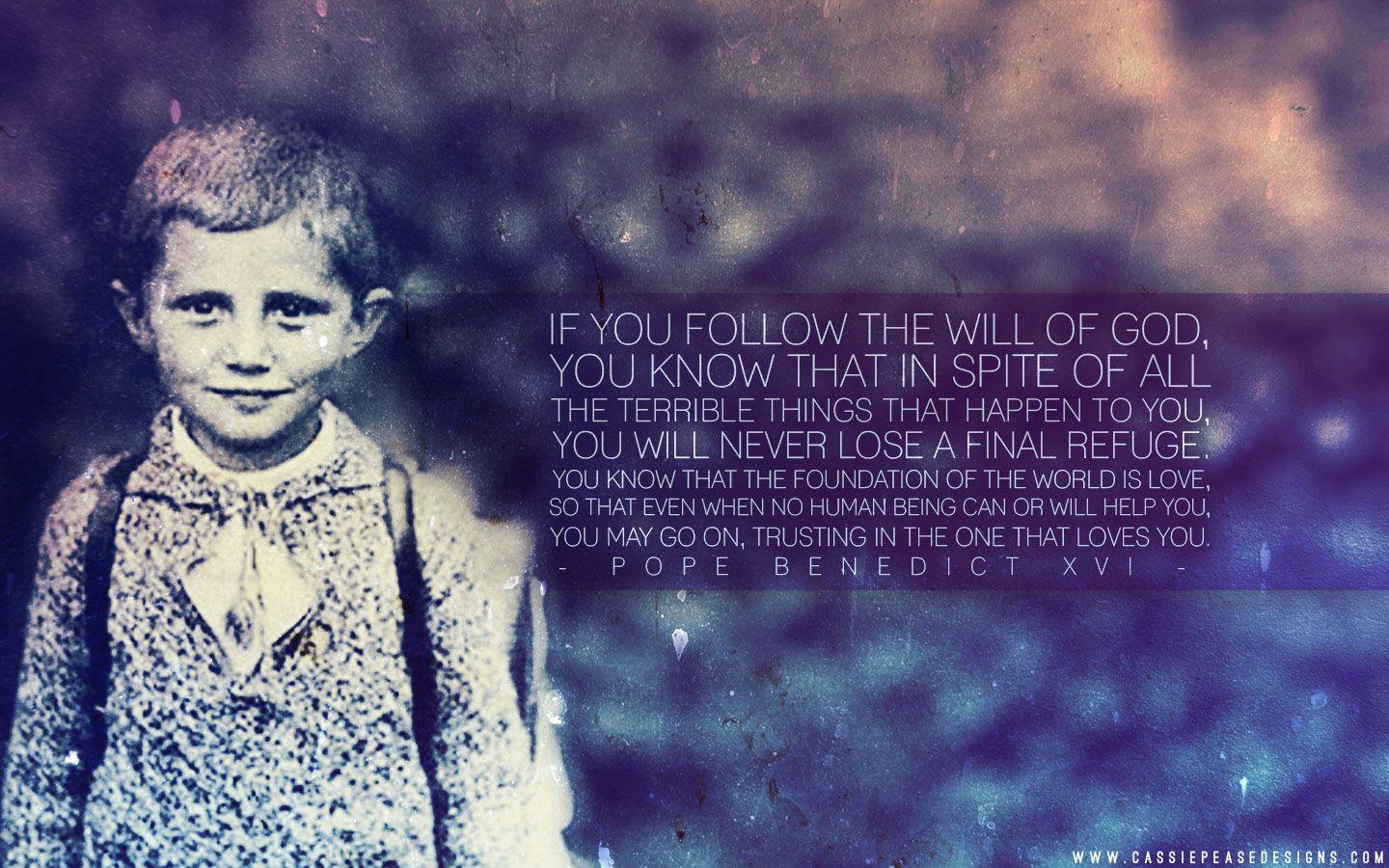 1440x900 Little Pope Benedict XVI Desktop Wallpaper. Cassie Pease Designs
