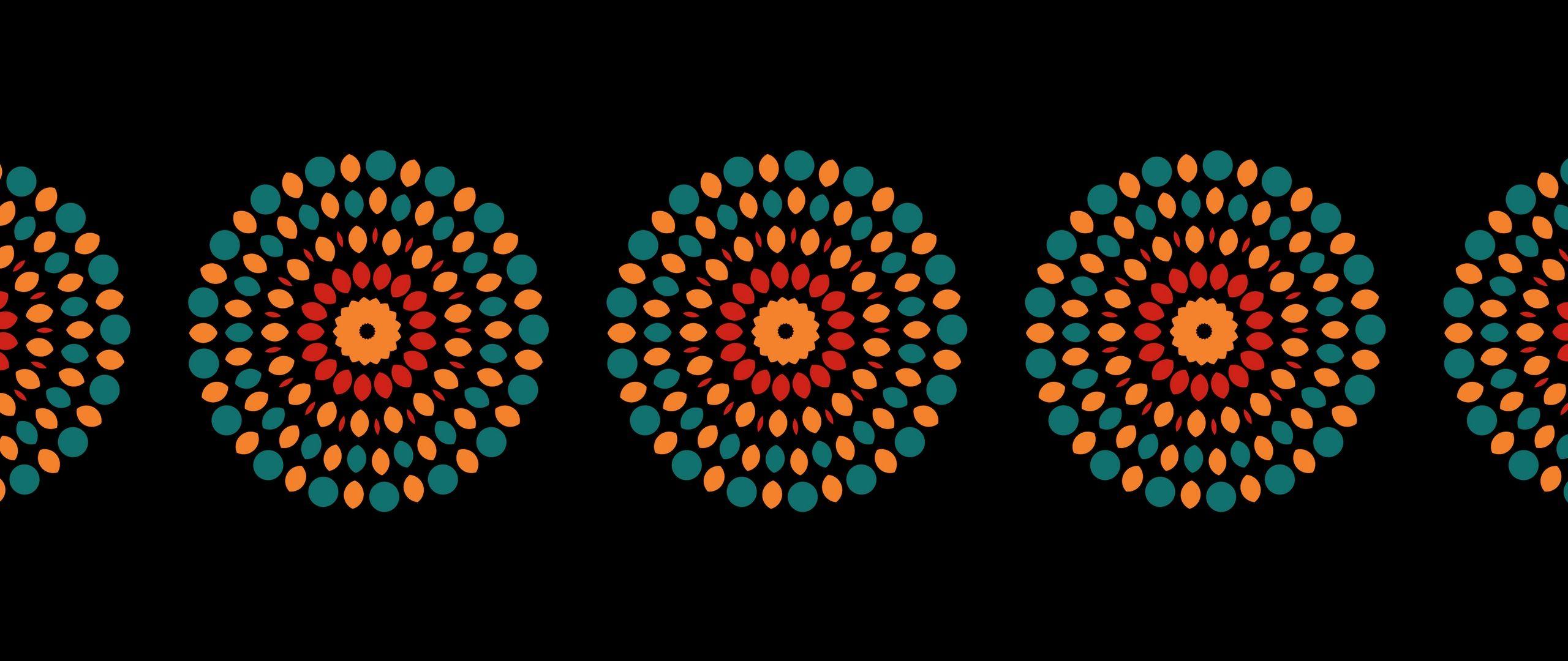 2560x1080 Download wallpaper 2560x1080 mandala, pattern, circles