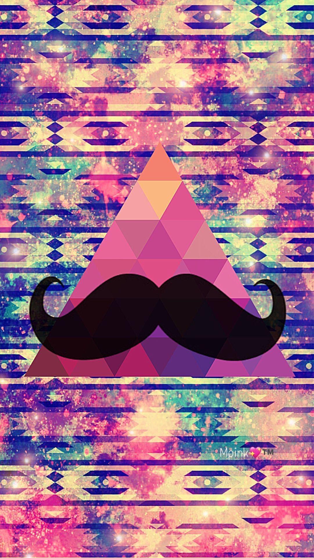 1081x1920 Galaxy Mustache Wallpaper