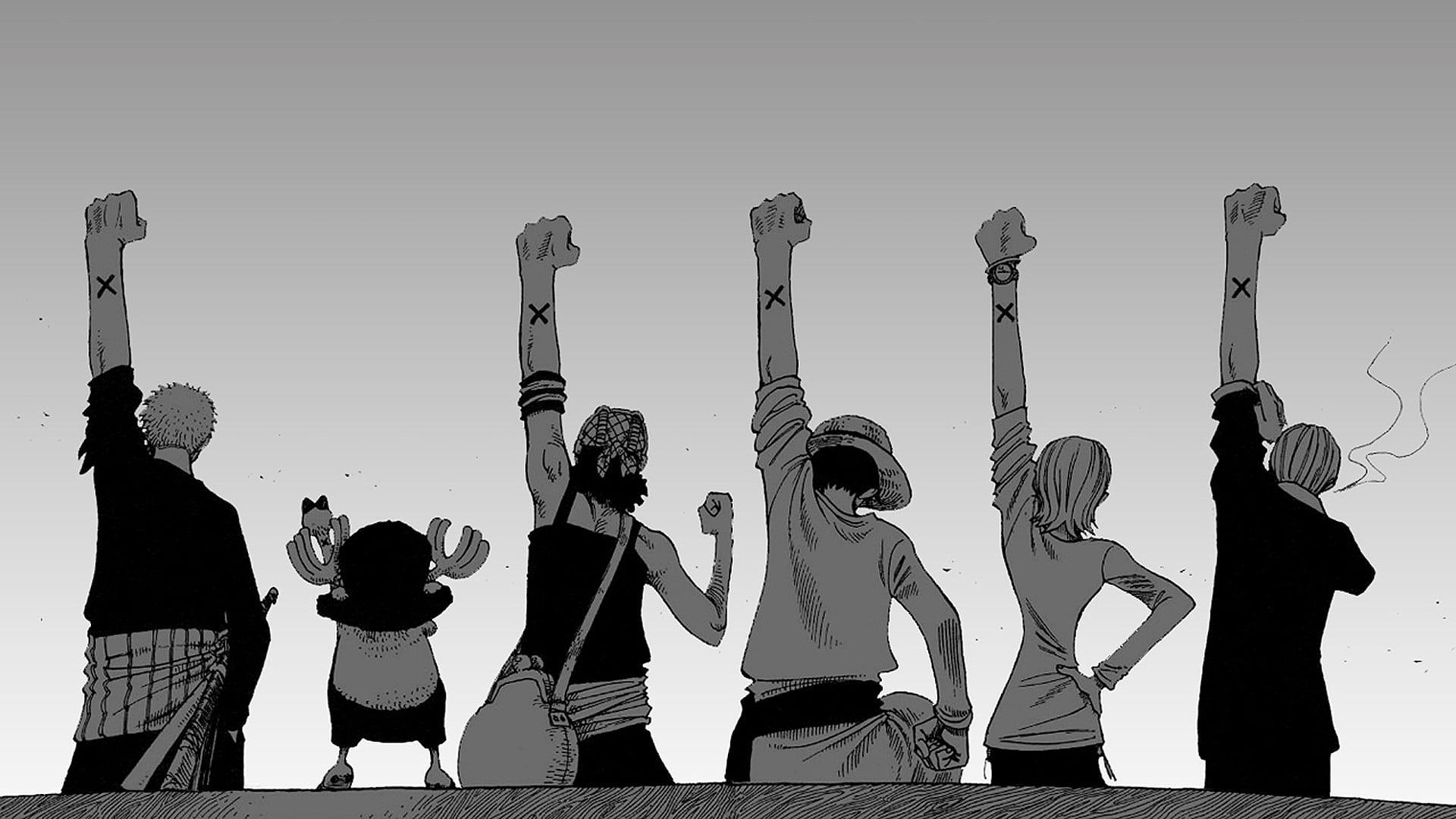 1920x1080 One Piece sketch, One Piece, Roronoa Zoro, Tony Tony Chopper