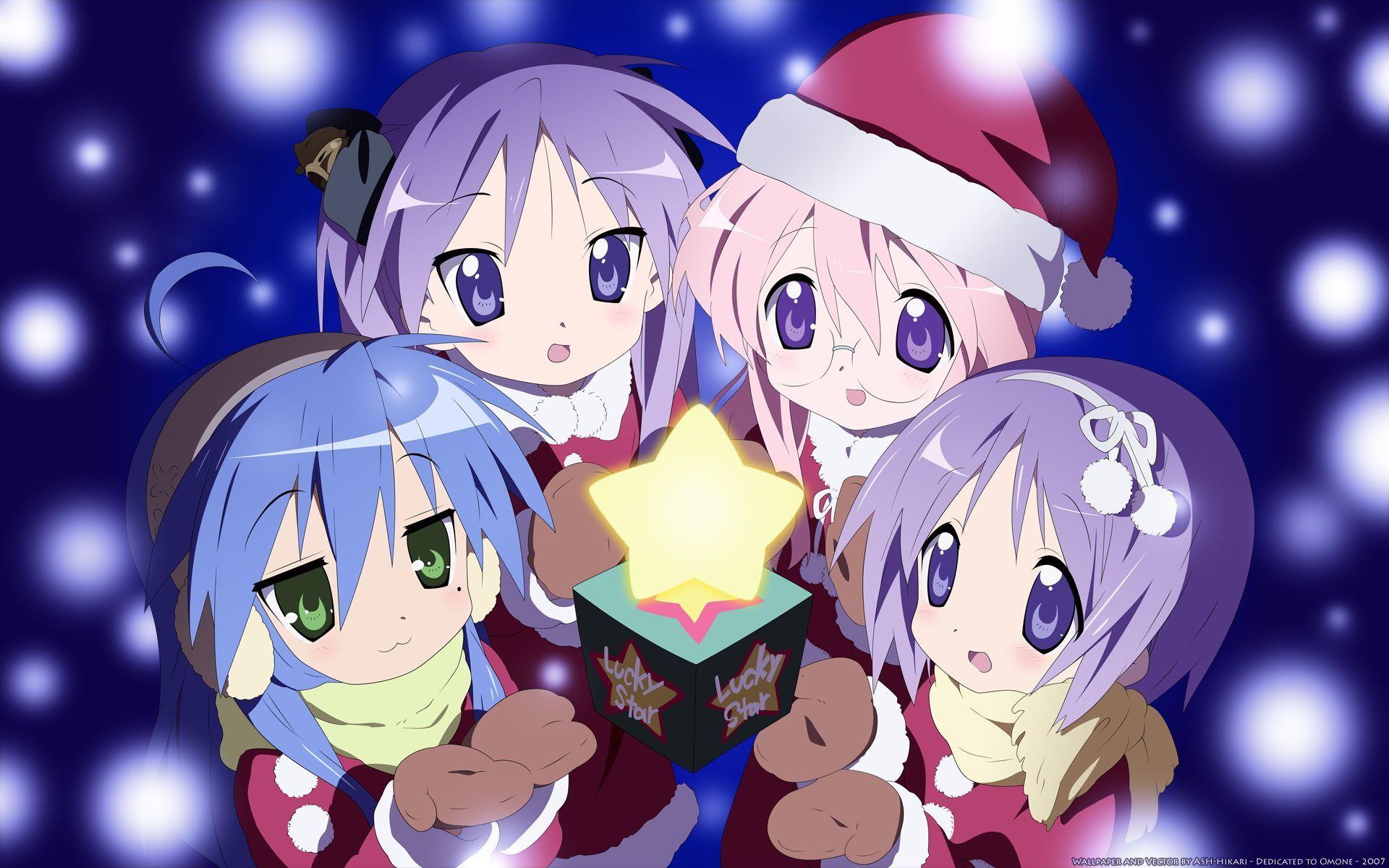 1920x1200 Anime Christmas wallpaper. Anime, Anime chibi, Lucky star