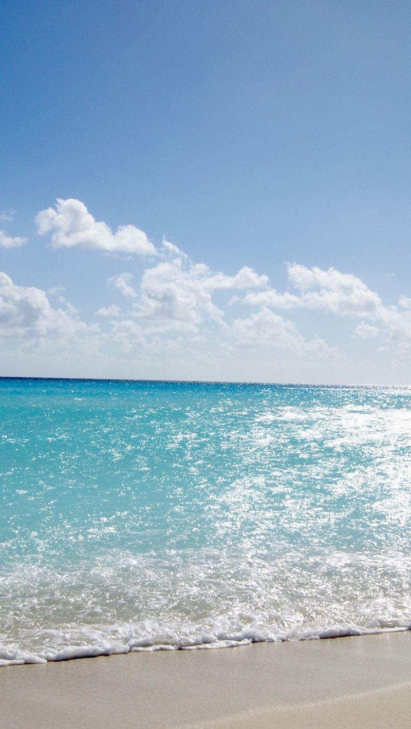 800x1420 Download wallpaper 800x1420 sea, sand, sun, patches of light