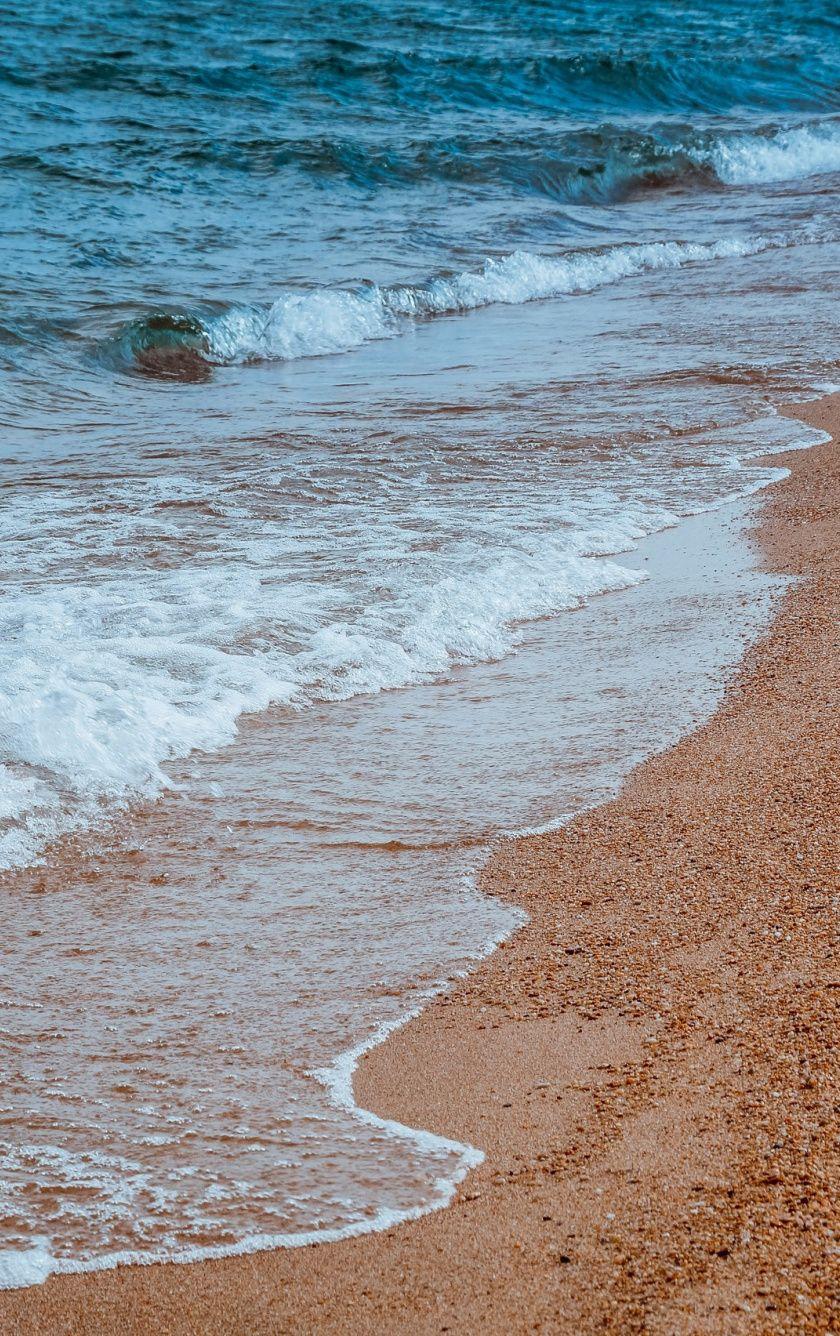 840x1336 Download 840x1336 wallpaper sea waves, beach, sand, iphone 5
