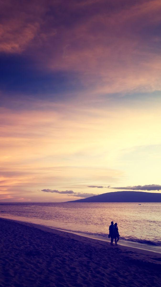 674x1199 Couples On Sunset Beach IPhone Wallpaper. IPhone Wallpaper