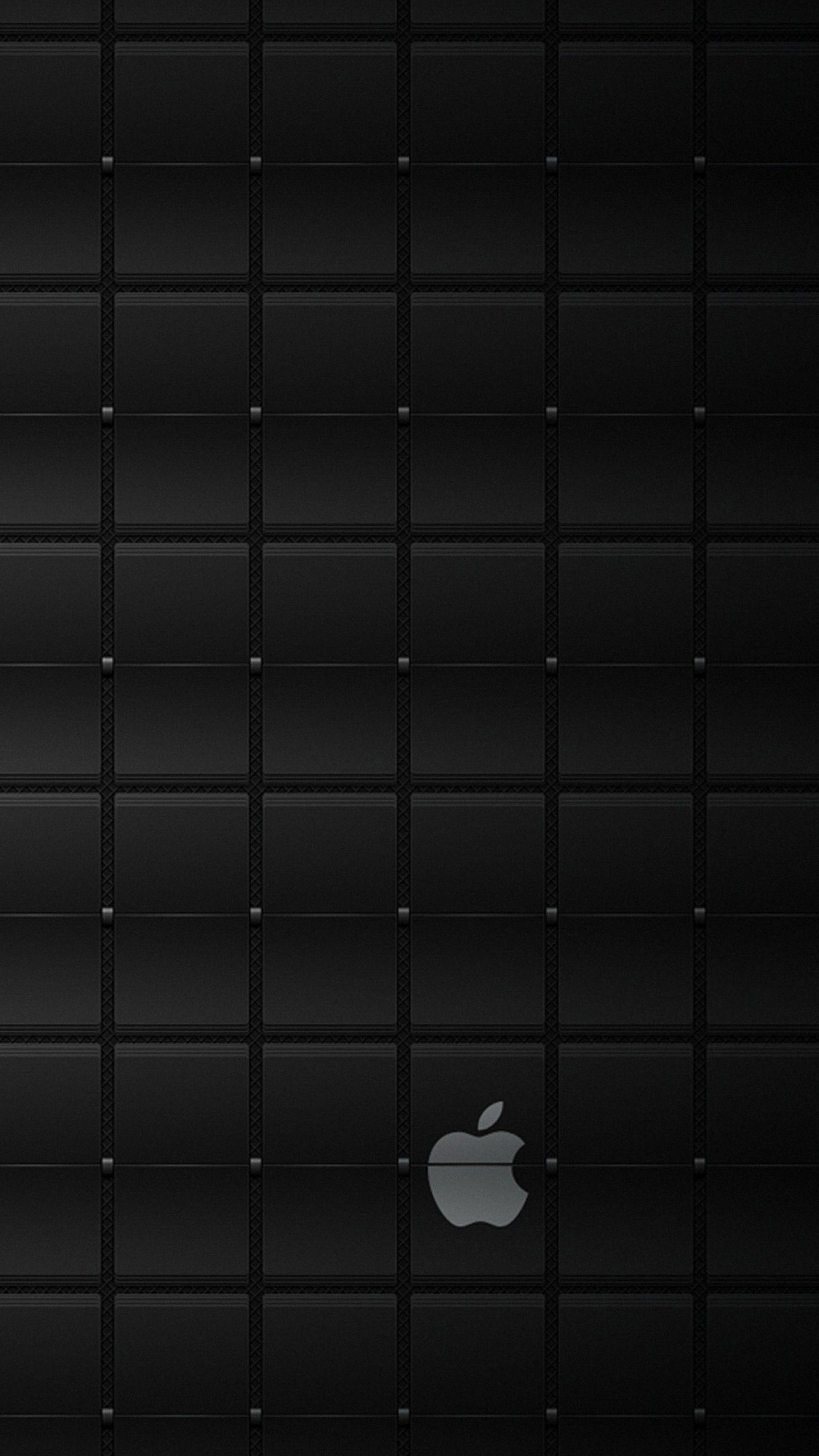 1440x2560 Black Dark Apple Pattern iPhone 6s Wallpaper HD