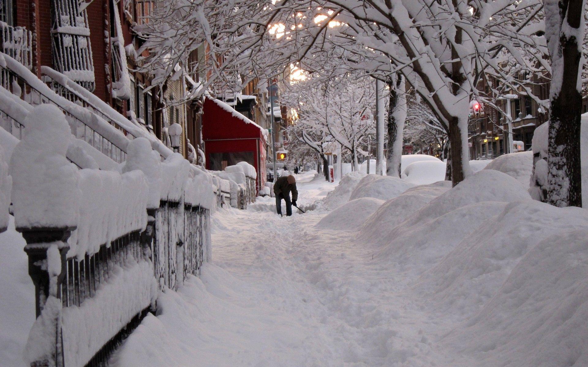 1920x1200 New York Winter Scenes Wallpaper