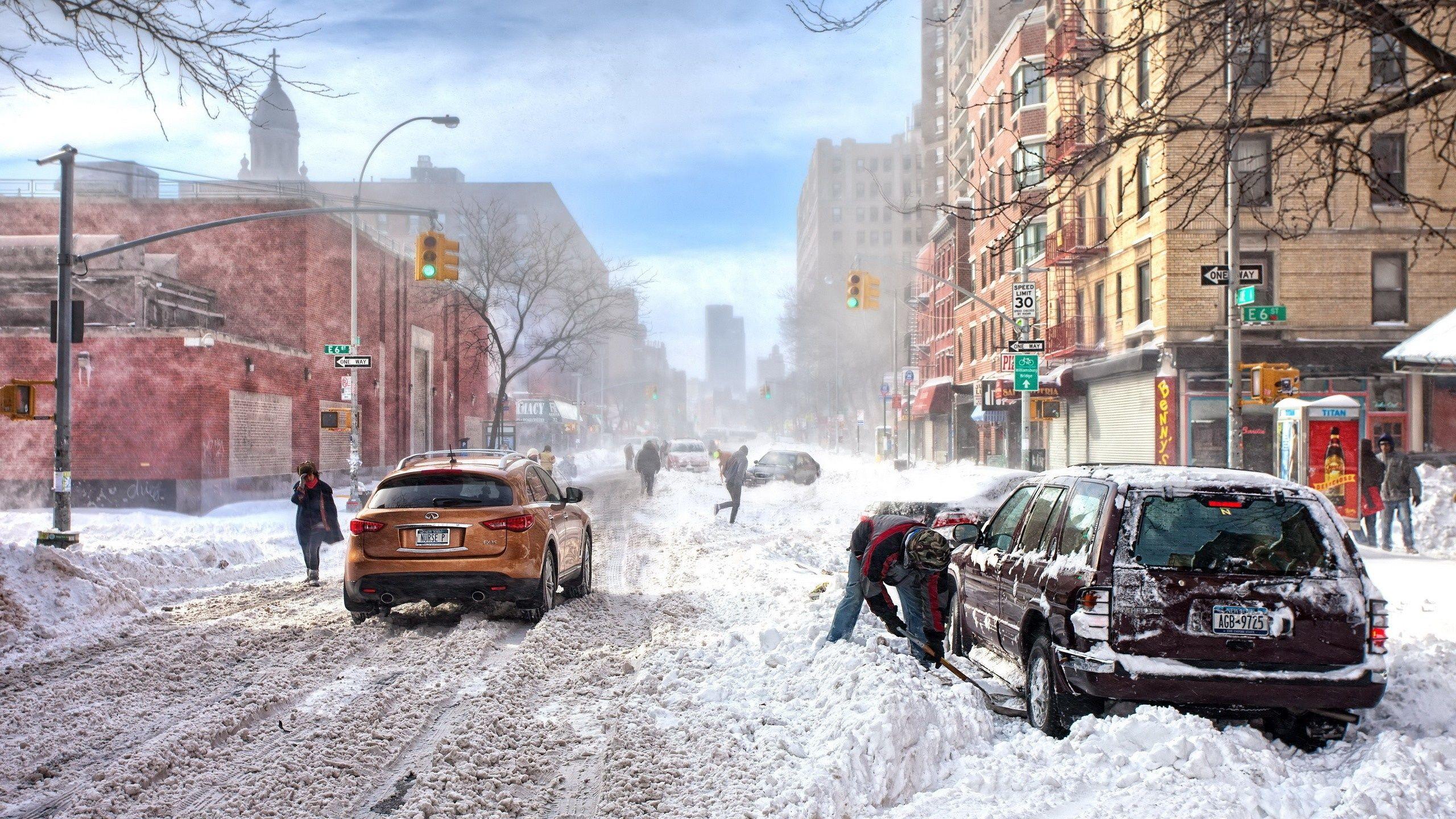 2560x1440 Winter in New York desktop PC and Mac wallpaper
